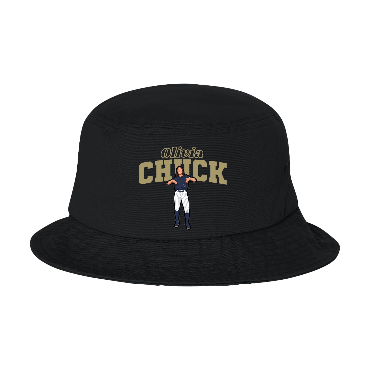 Bucket Cap — Name Arch in Black