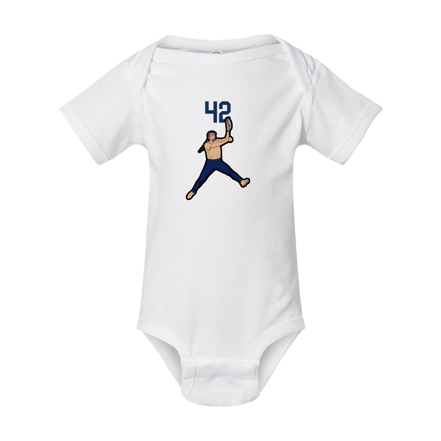 Baby Onesie — Number Top in White
