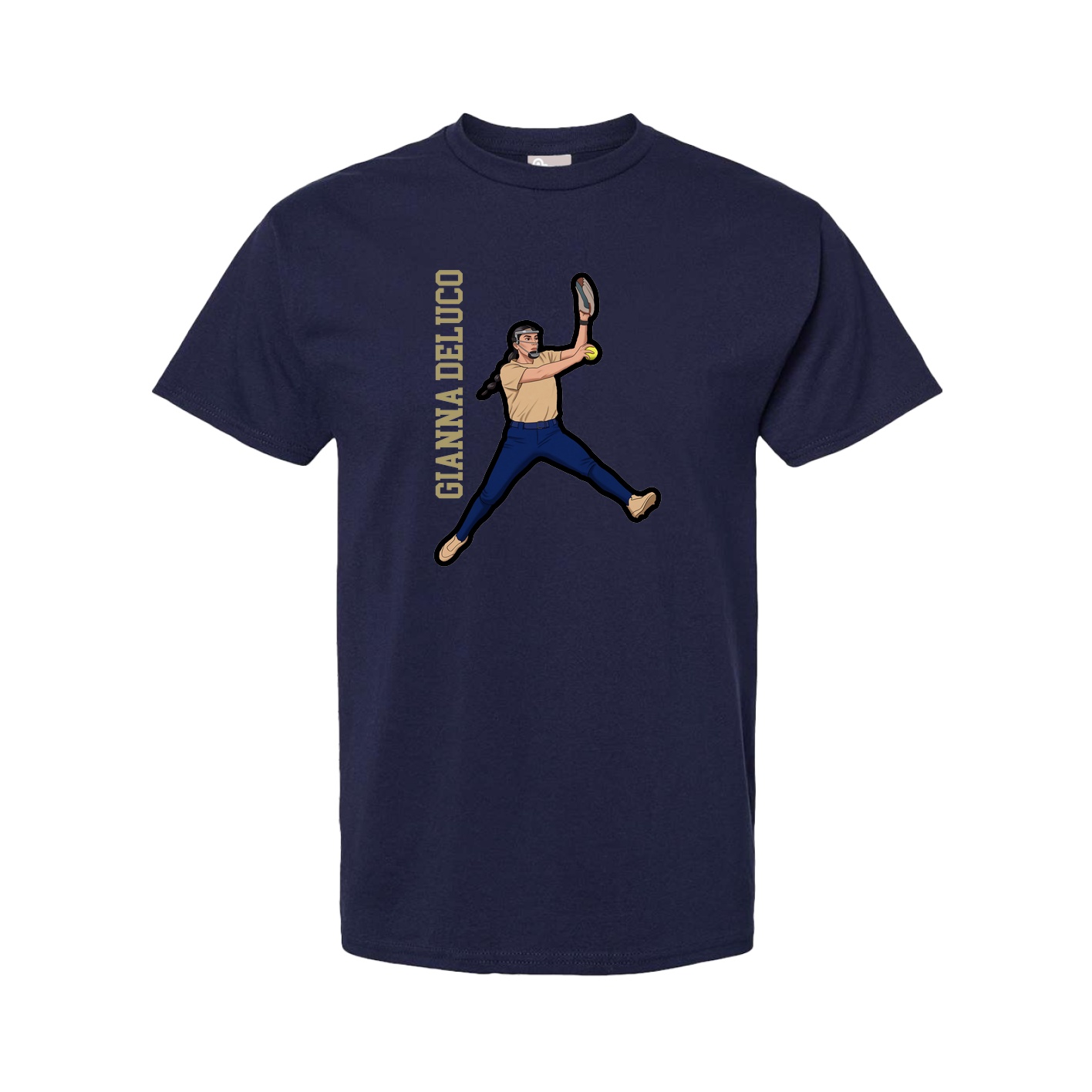 Youth Tee — Name Vertical in Navy