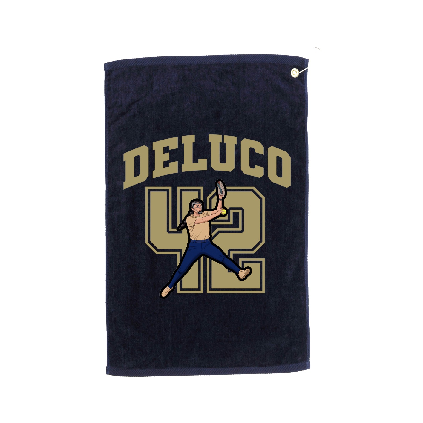 Golf Towel — Number in Navy