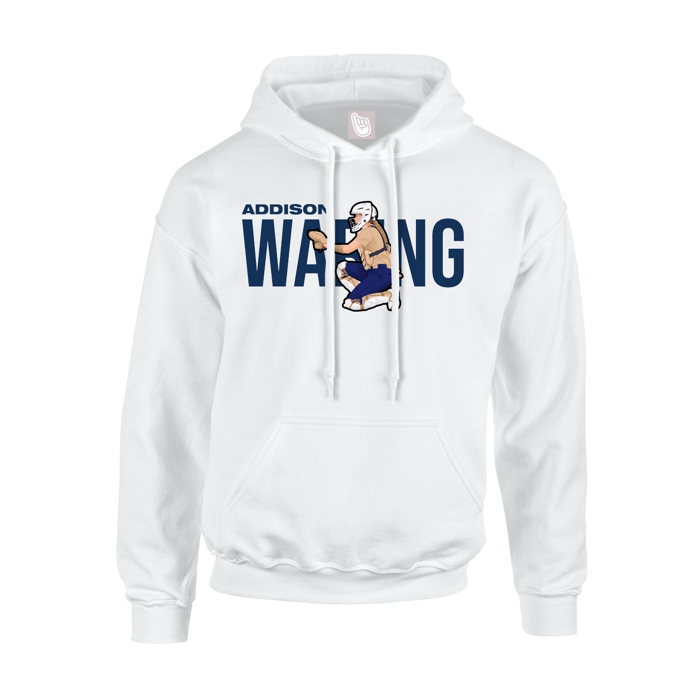 Youth Hoodie — Player Name in White