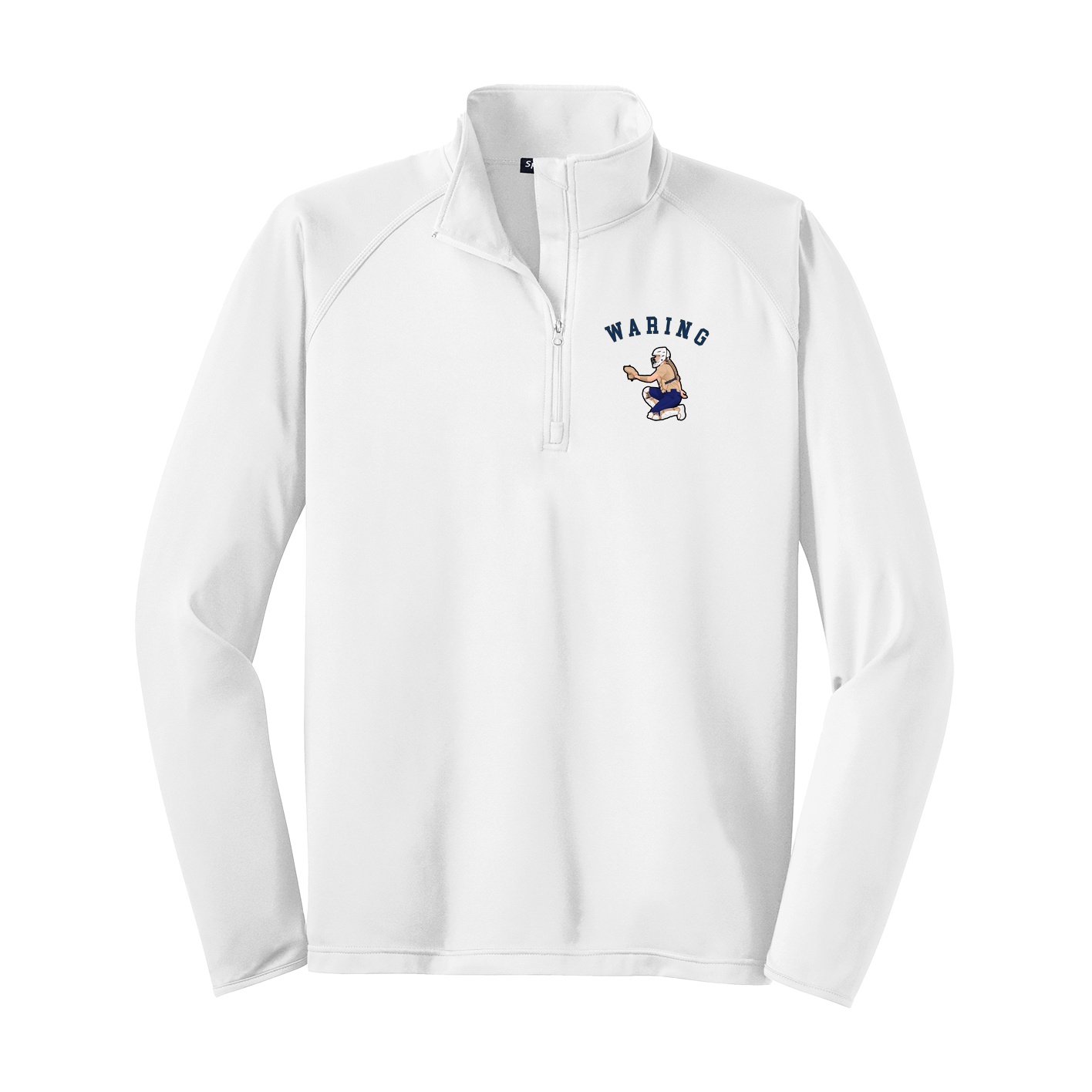 Q-Zip Pullover — Shirsey Arch in White
