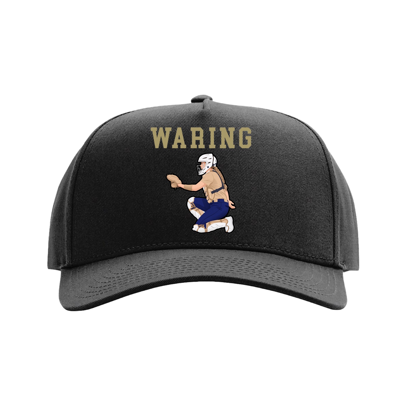 Full Fabric Five-Panel Champ Cap — Shirsey in Black