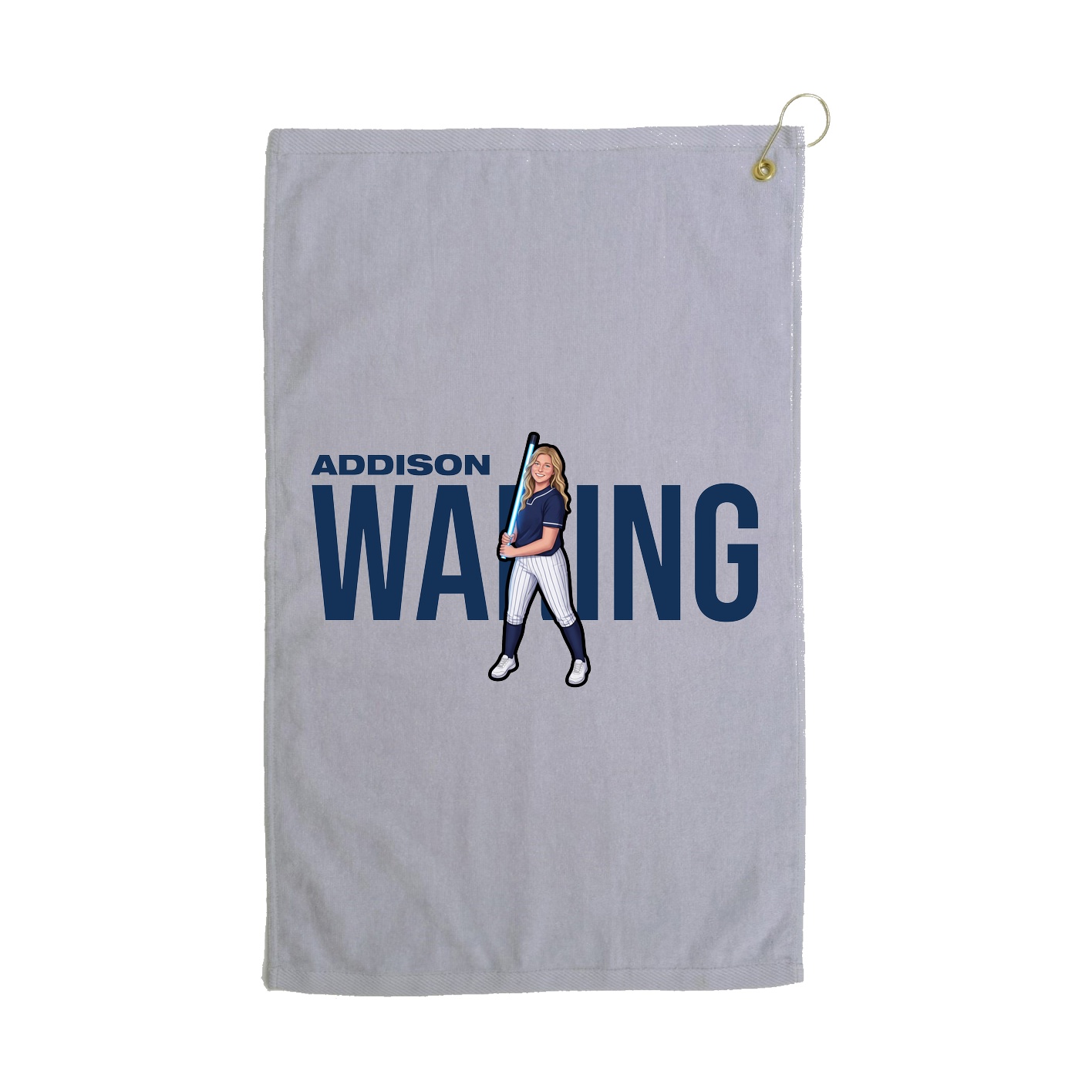 Golf Towel — Player Name in Grey
