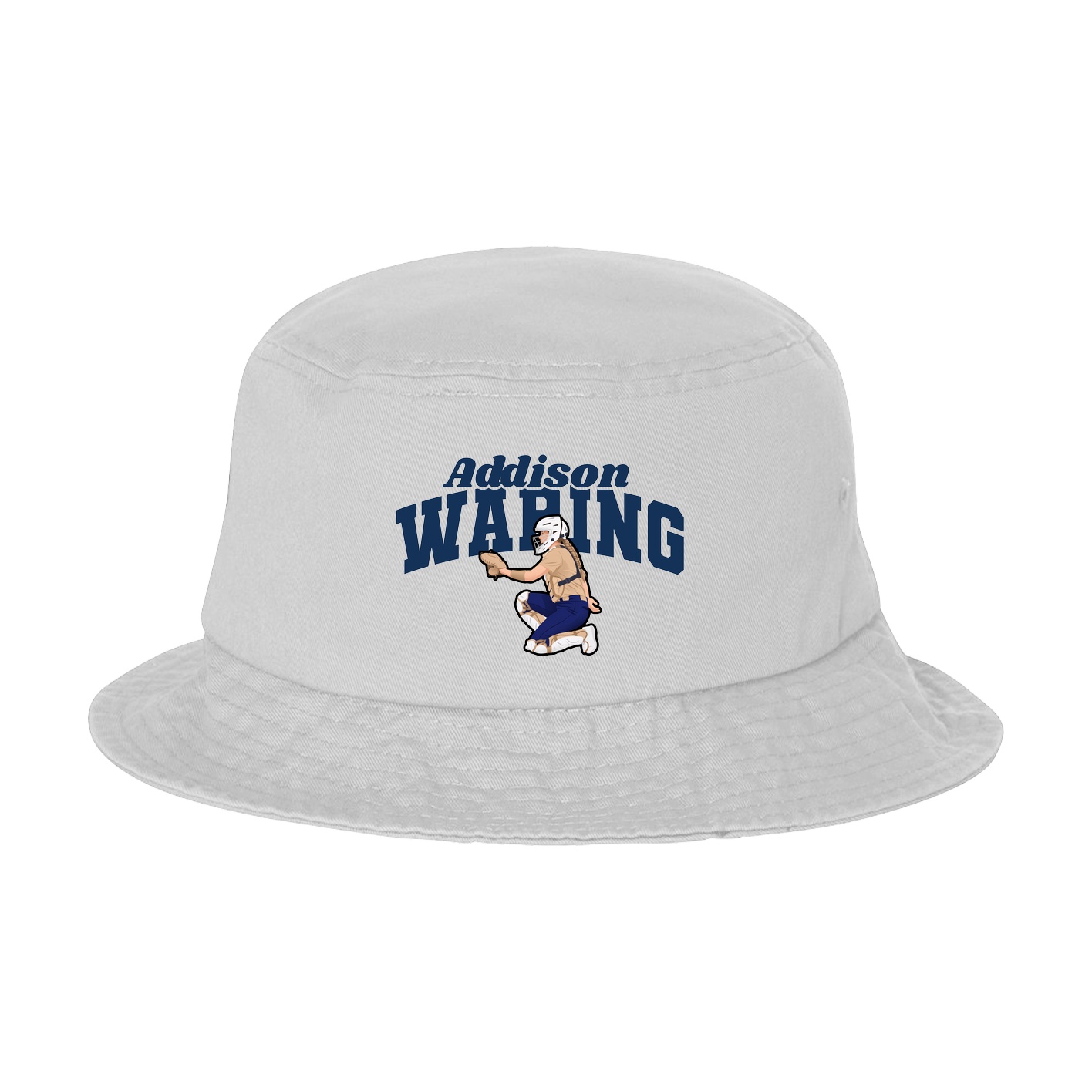 Bucket Cap — Signature Arch in White