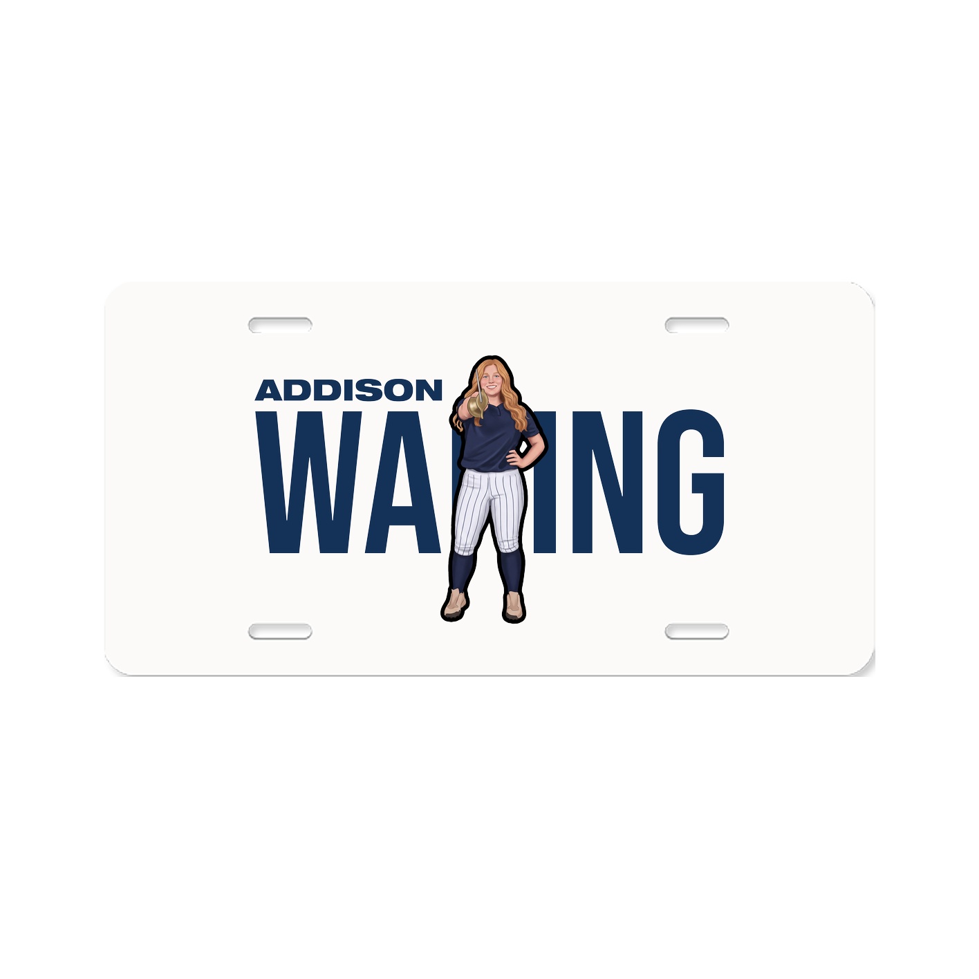 License Plate — Player Name in Classic