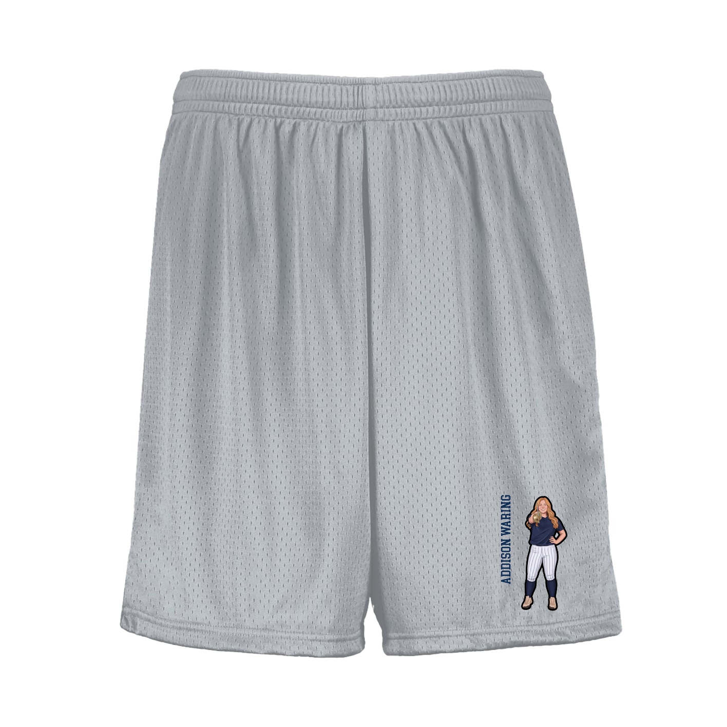 Shorts — Name Vertical in Silver