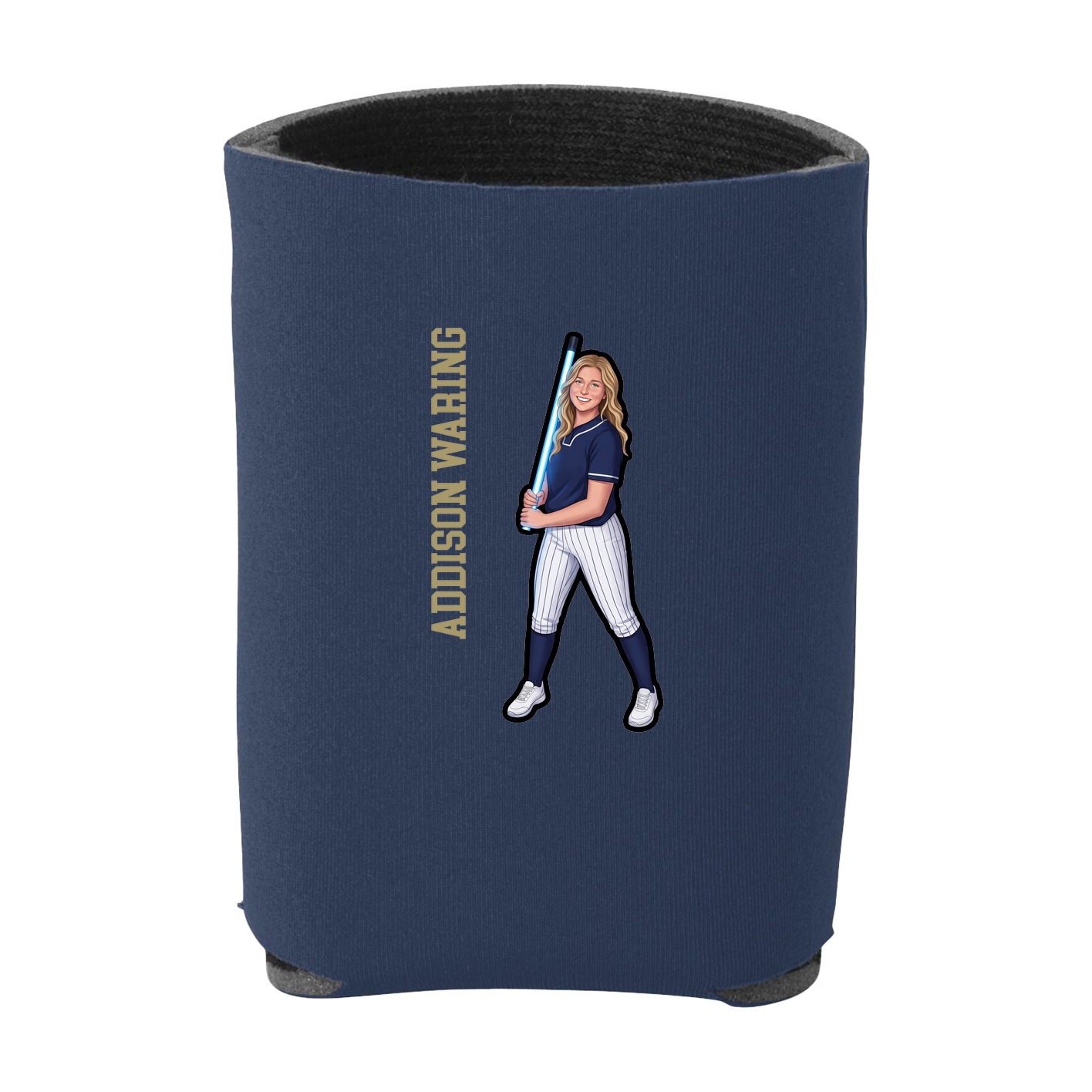 Can Holder — Name Vertical in Navy