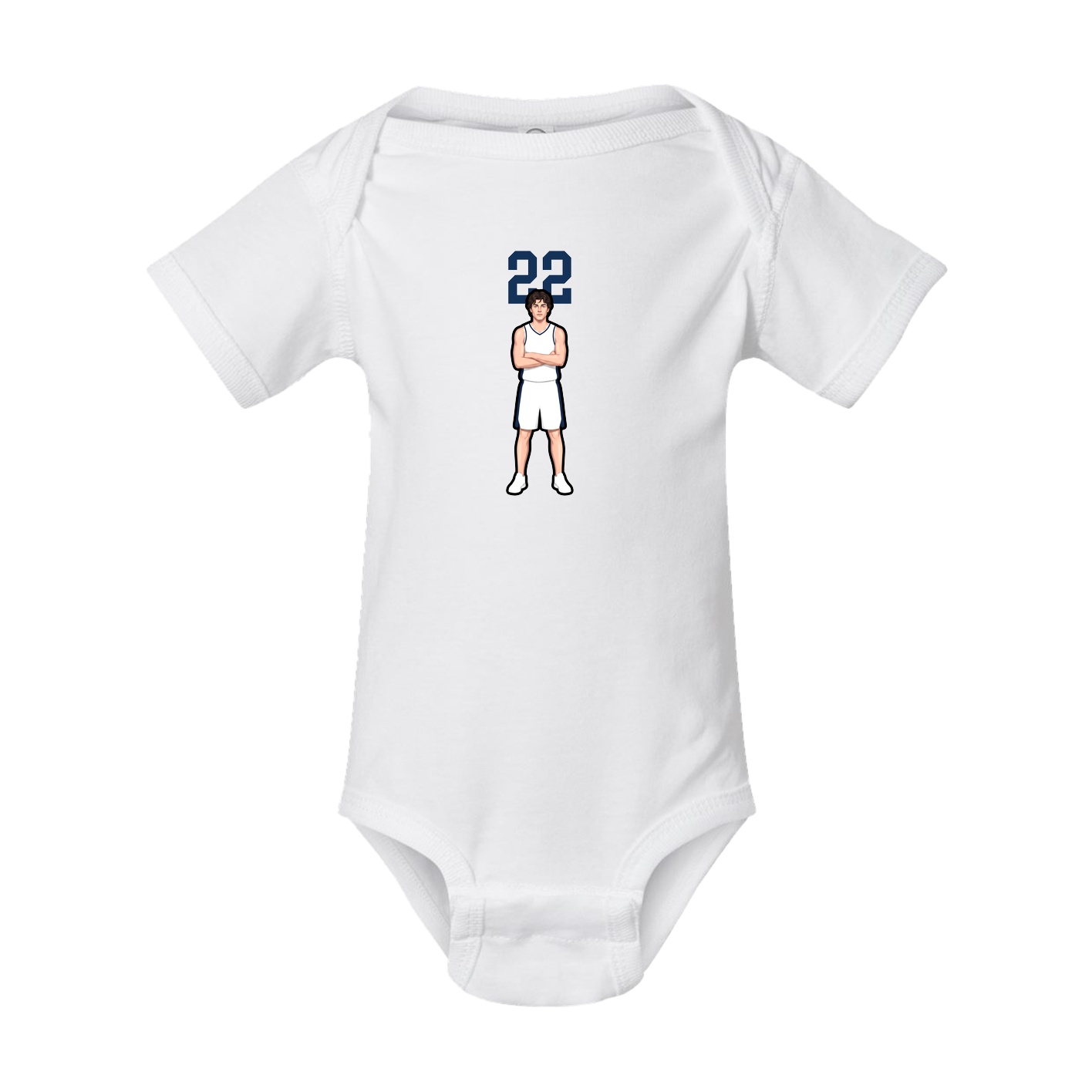 Baby Onesie — Number Top in White