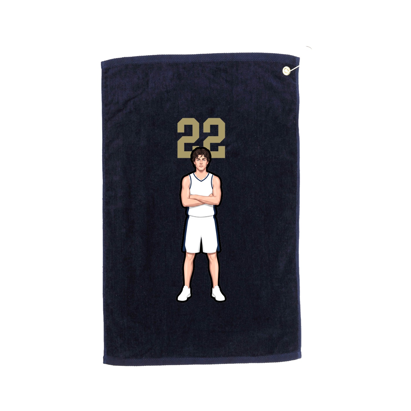 Golf Towel — Number Top in Navy