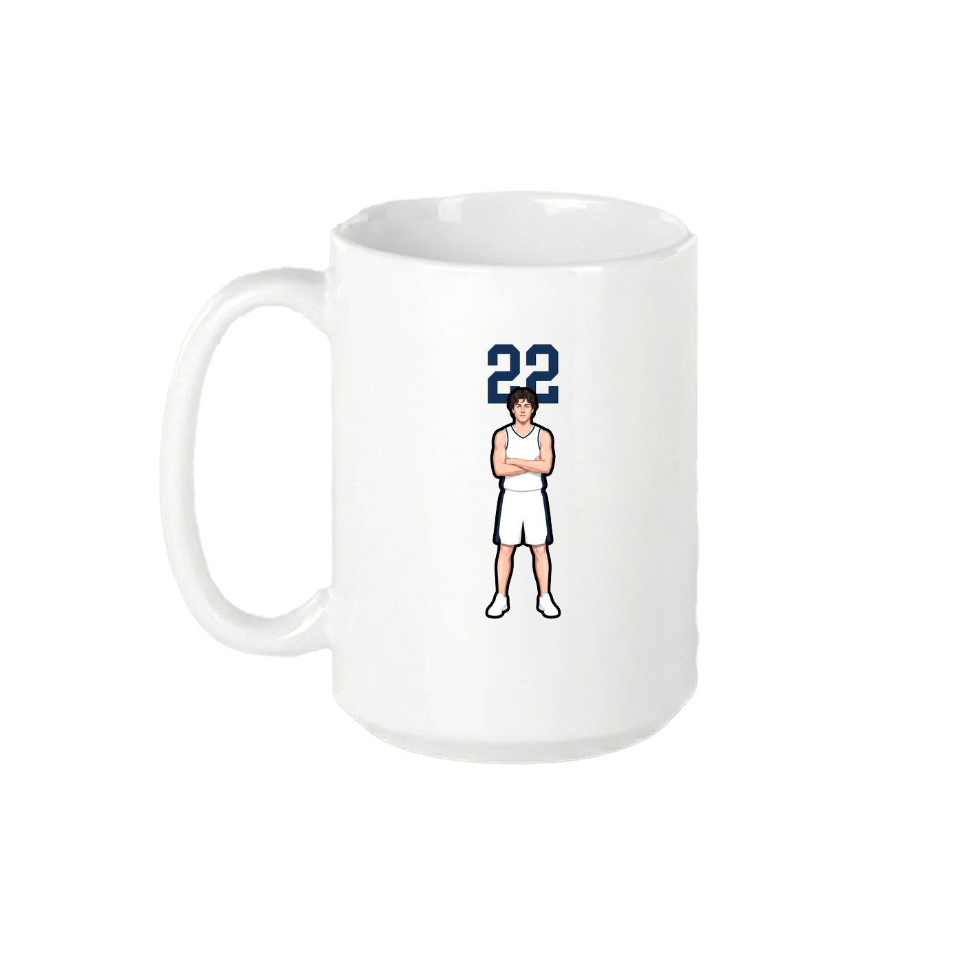 15oz Coffee Mug — Number Top in White