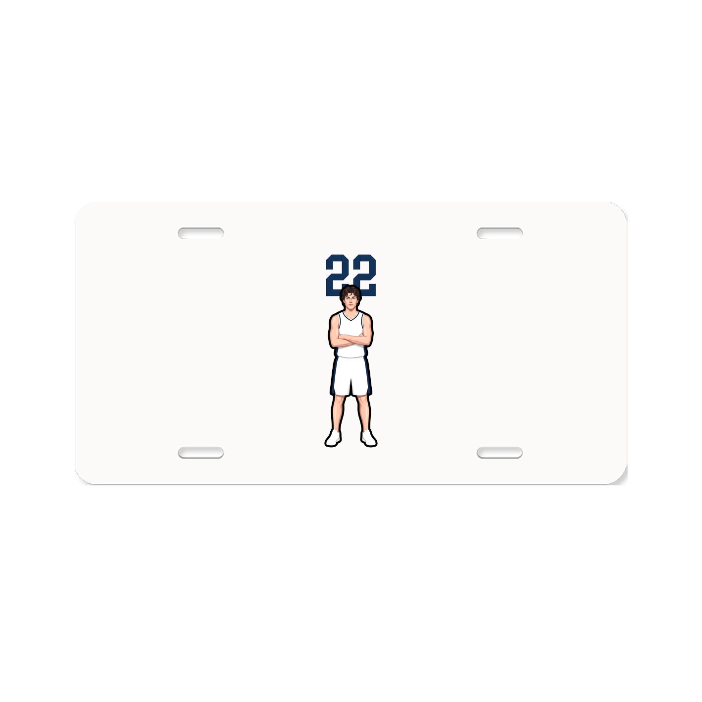 License Plate — Number Top in Classic