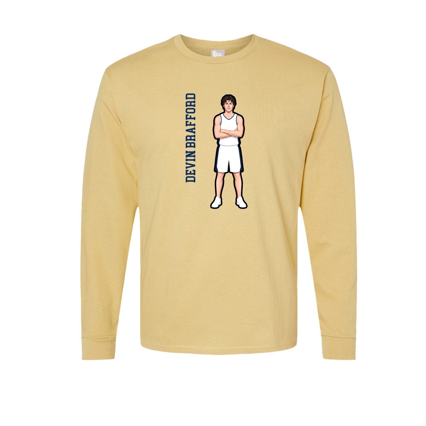 Long Sleeve Tee — Name Vertical in Vegas Gold