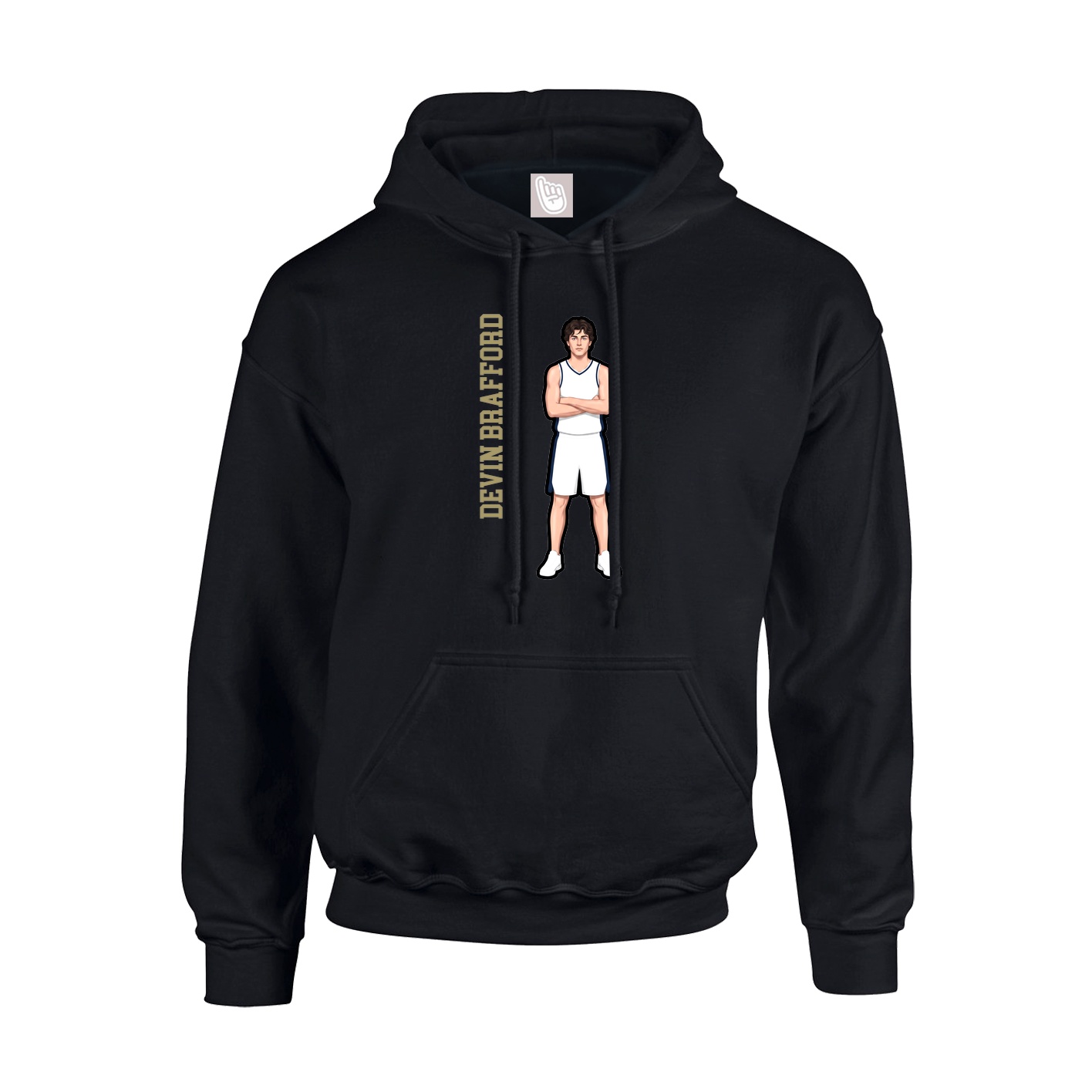 Youth Hoodie — Name Vertical in Black
