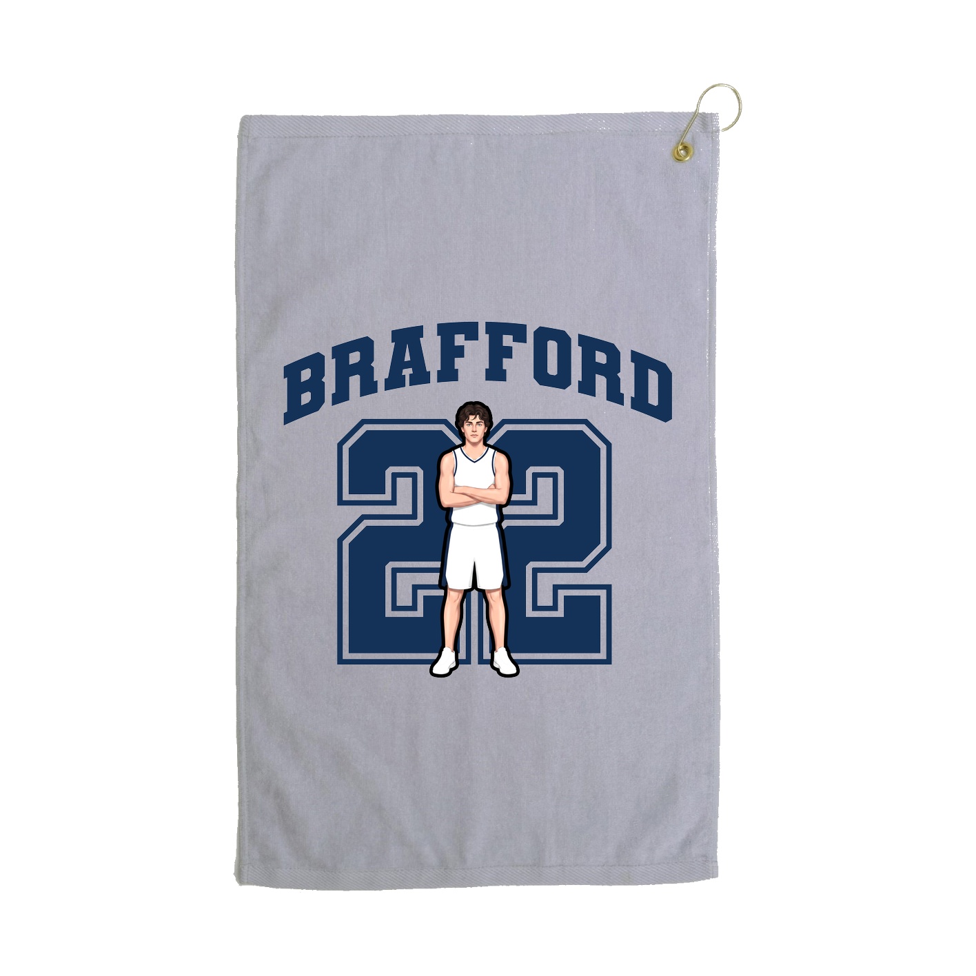 Golf Towel — Number in Grey