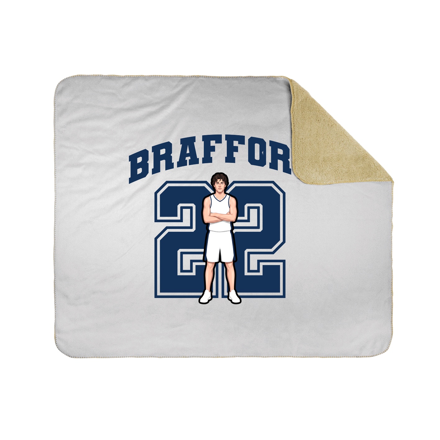 Throw Blanket — Number in White
