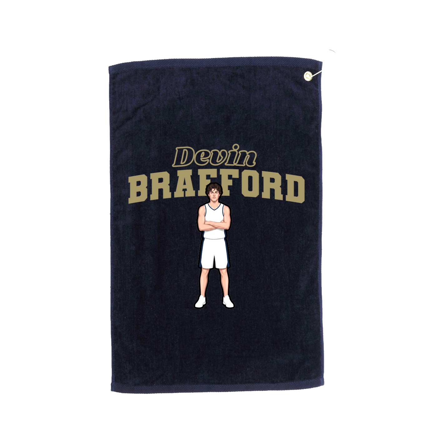 Golf Towel — Name Arch in Navy