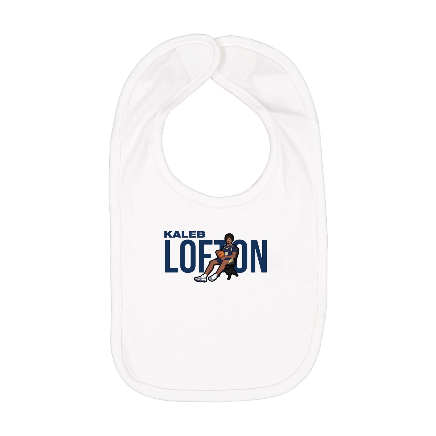 Infant Bib — Player Name in White