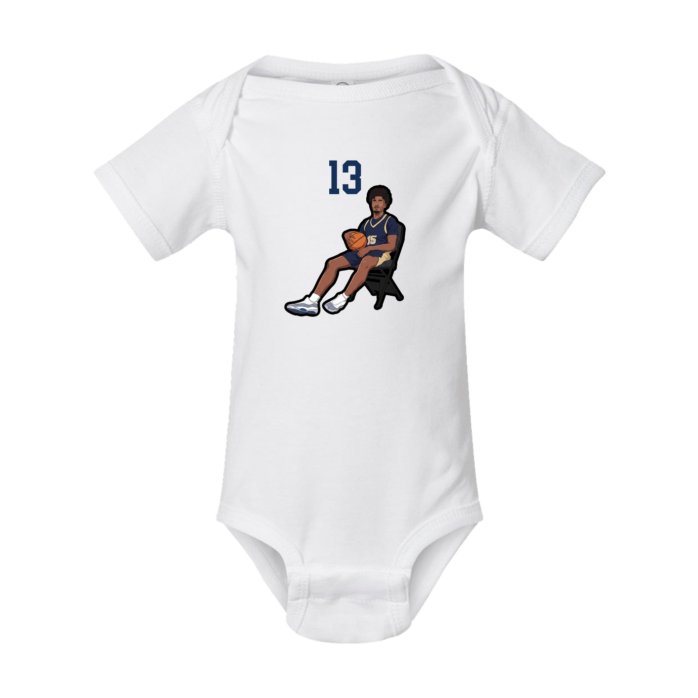Baby Onesie — Number Top in White