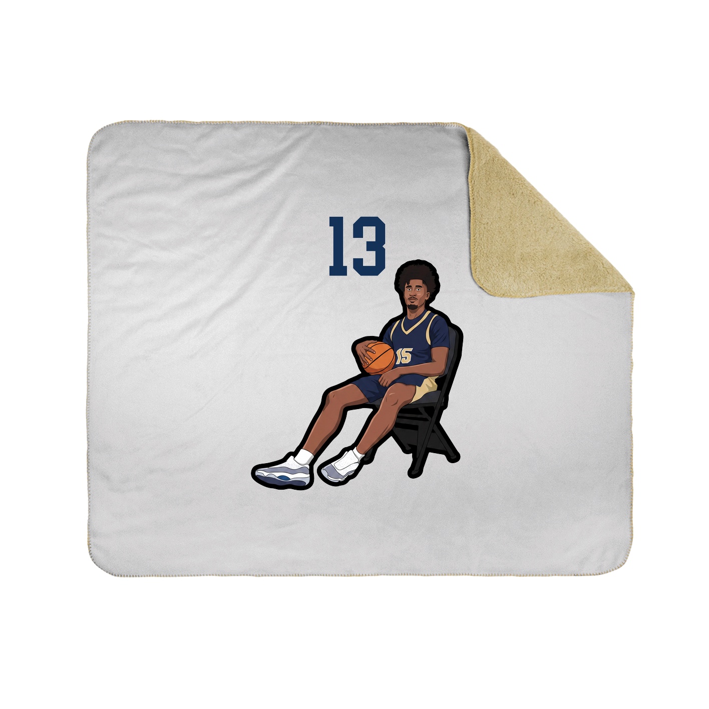 Throw Blanket — Number Top in White