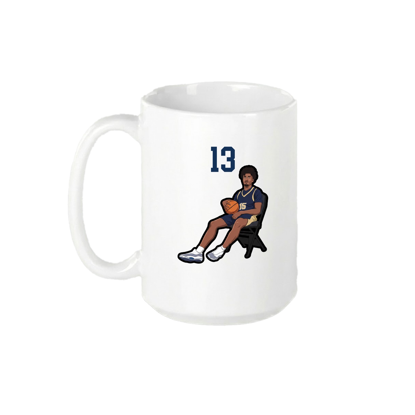 15oz Coffee Mug — Number Top in White