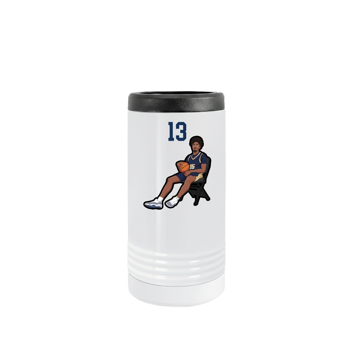 Slim Beverage Holder — Number Top in White