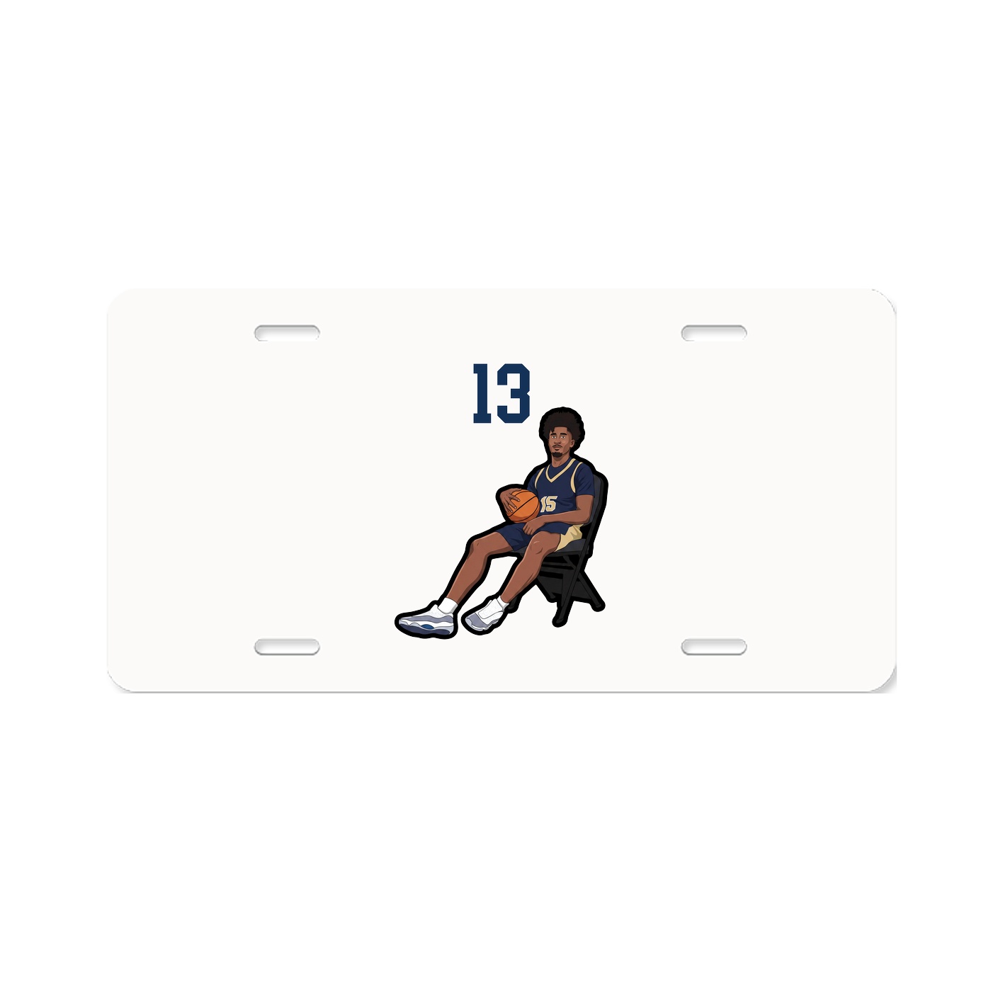 License Plate — Number Top in Classic