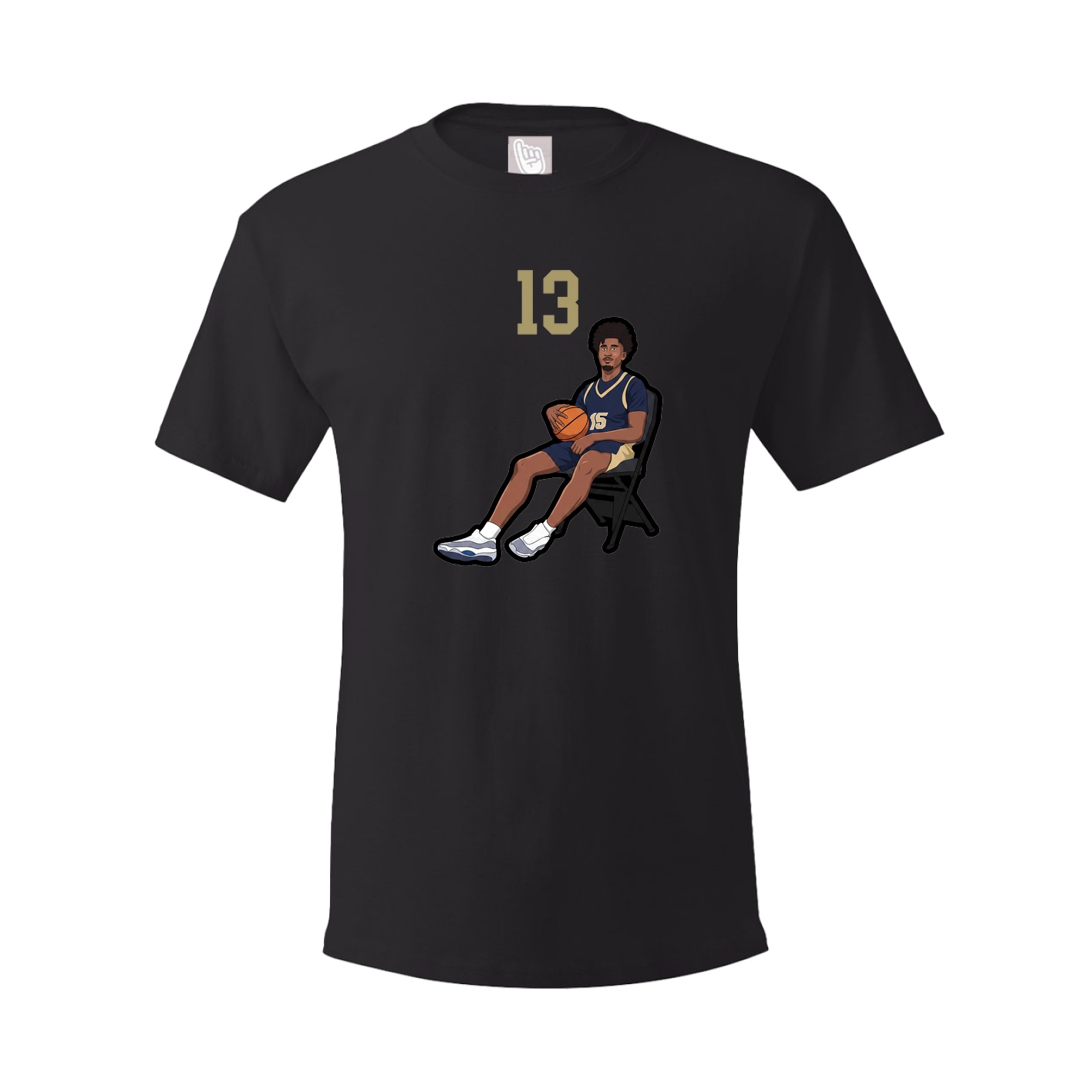 Youth Tee — Number Top in Black