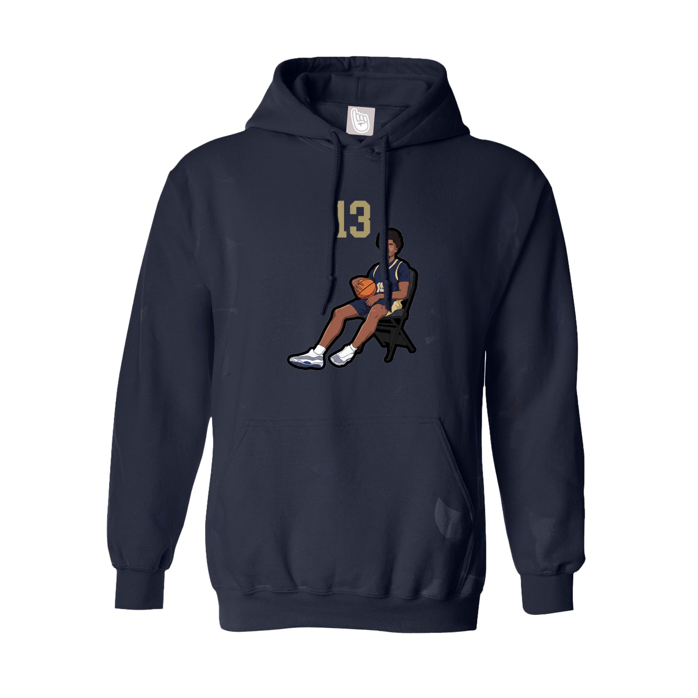 Youth Hoodie — Number Top in Navy