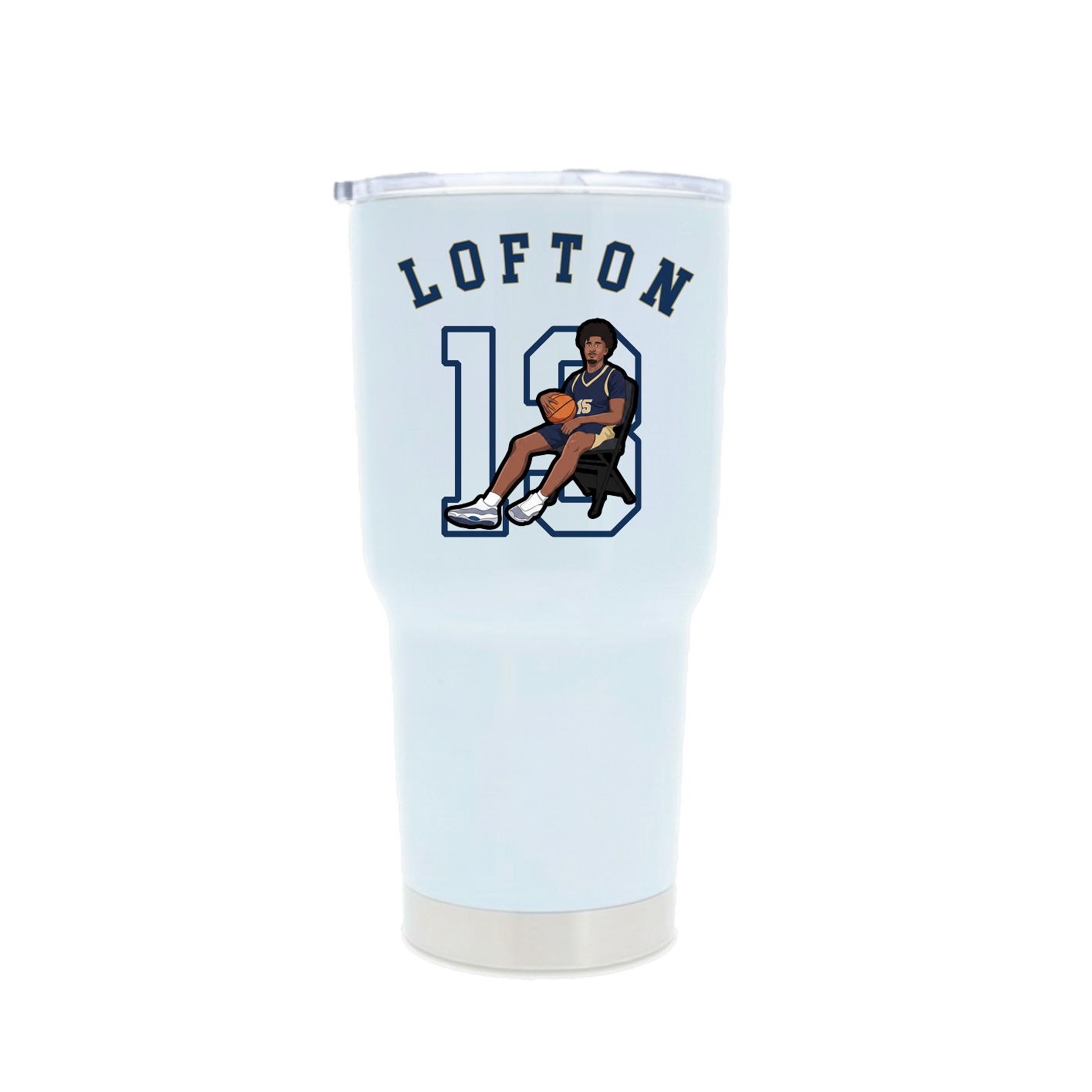 30oz Stainless Steel Tumbler — Shirsey Arch in White