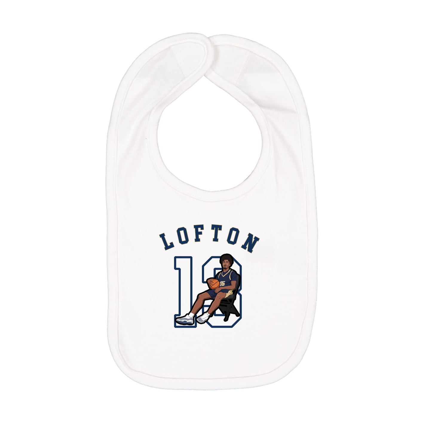 Infant Bib — Shirsey Arch in White