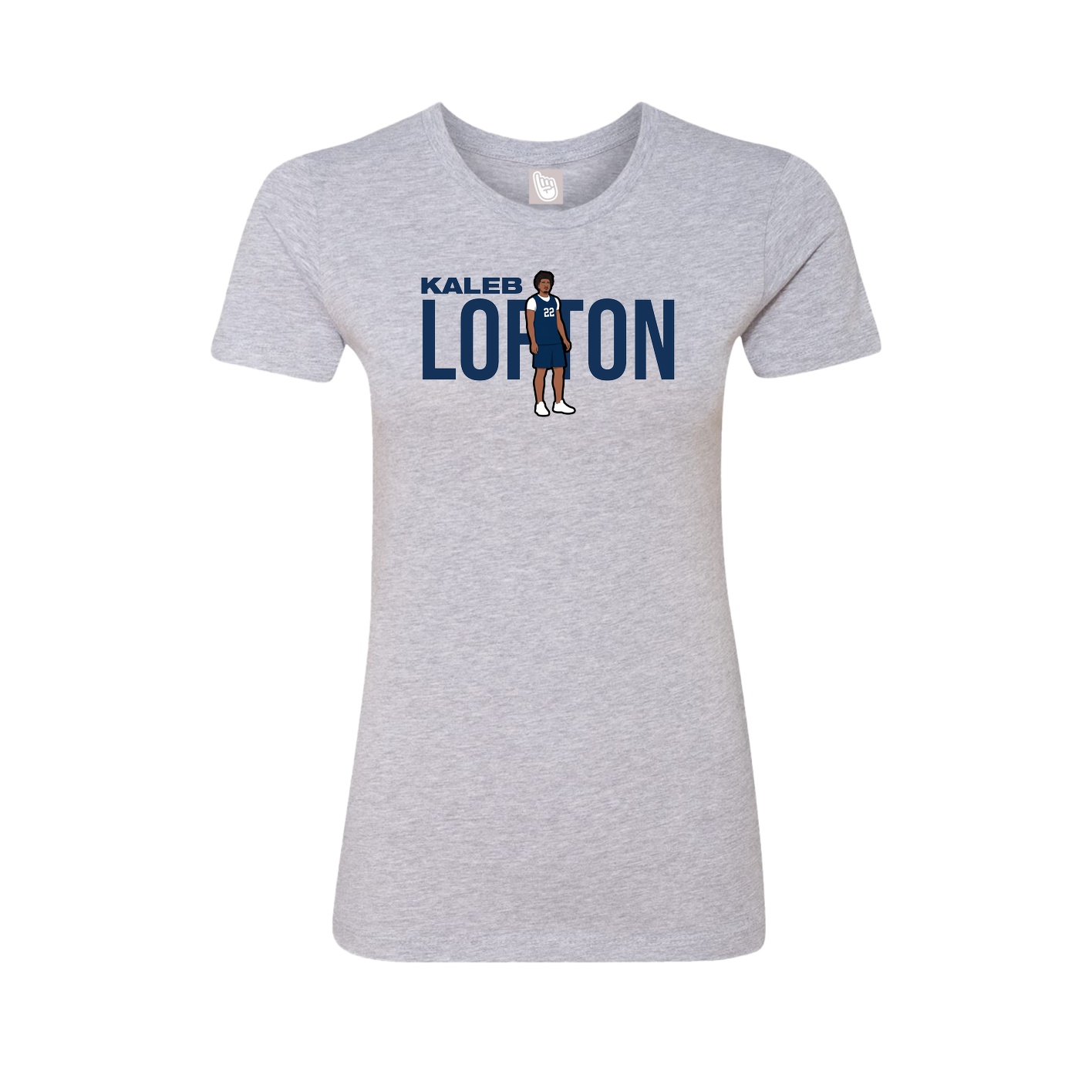 Fitted Women's Tee — Player Name in Grey