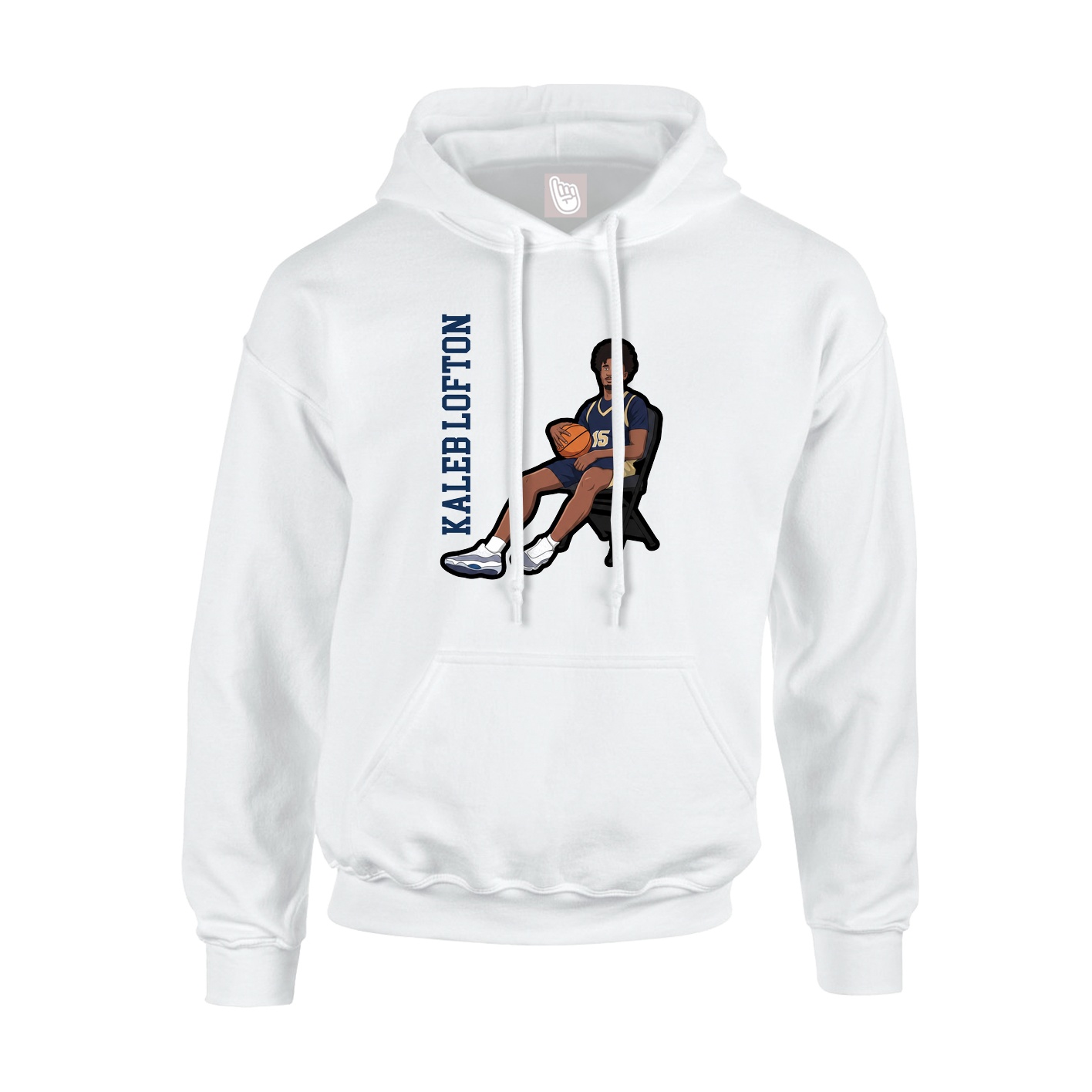 Youth Hoodie — Name Vertical in White