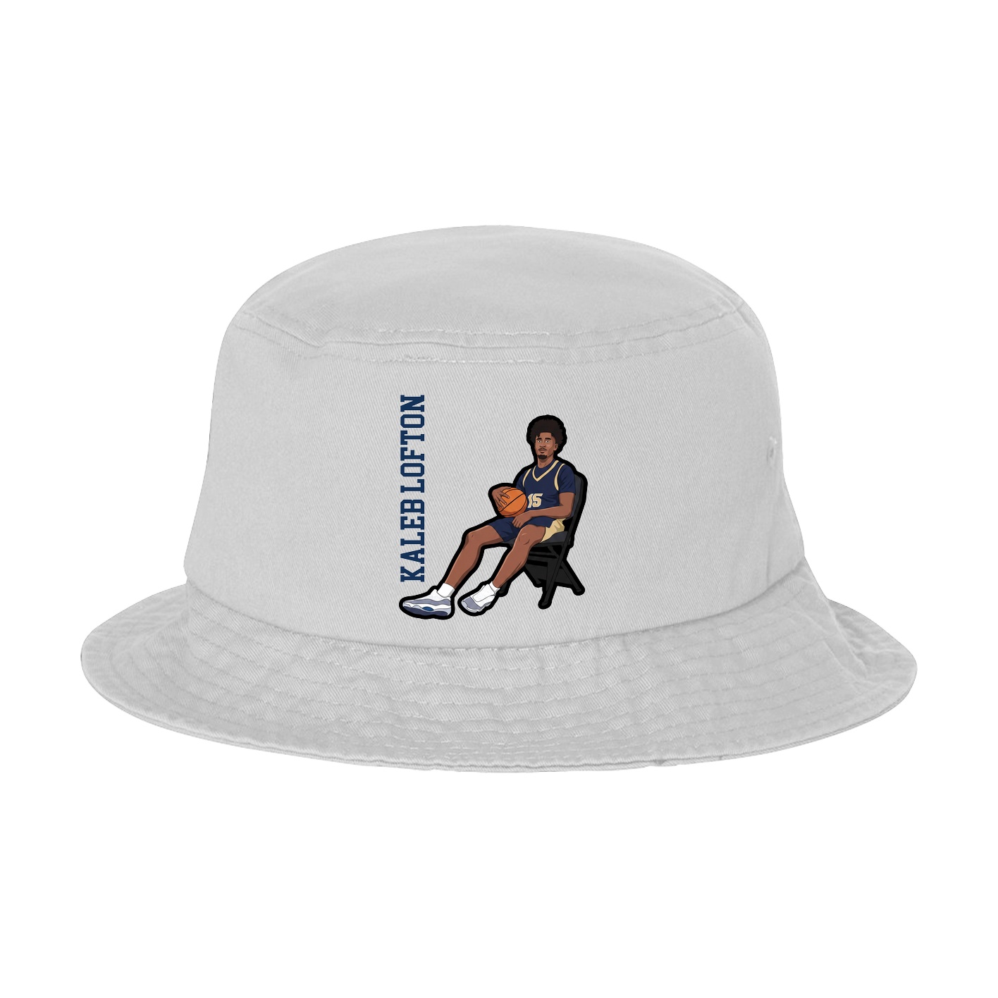 Bucket Cap — Name Vertical in White