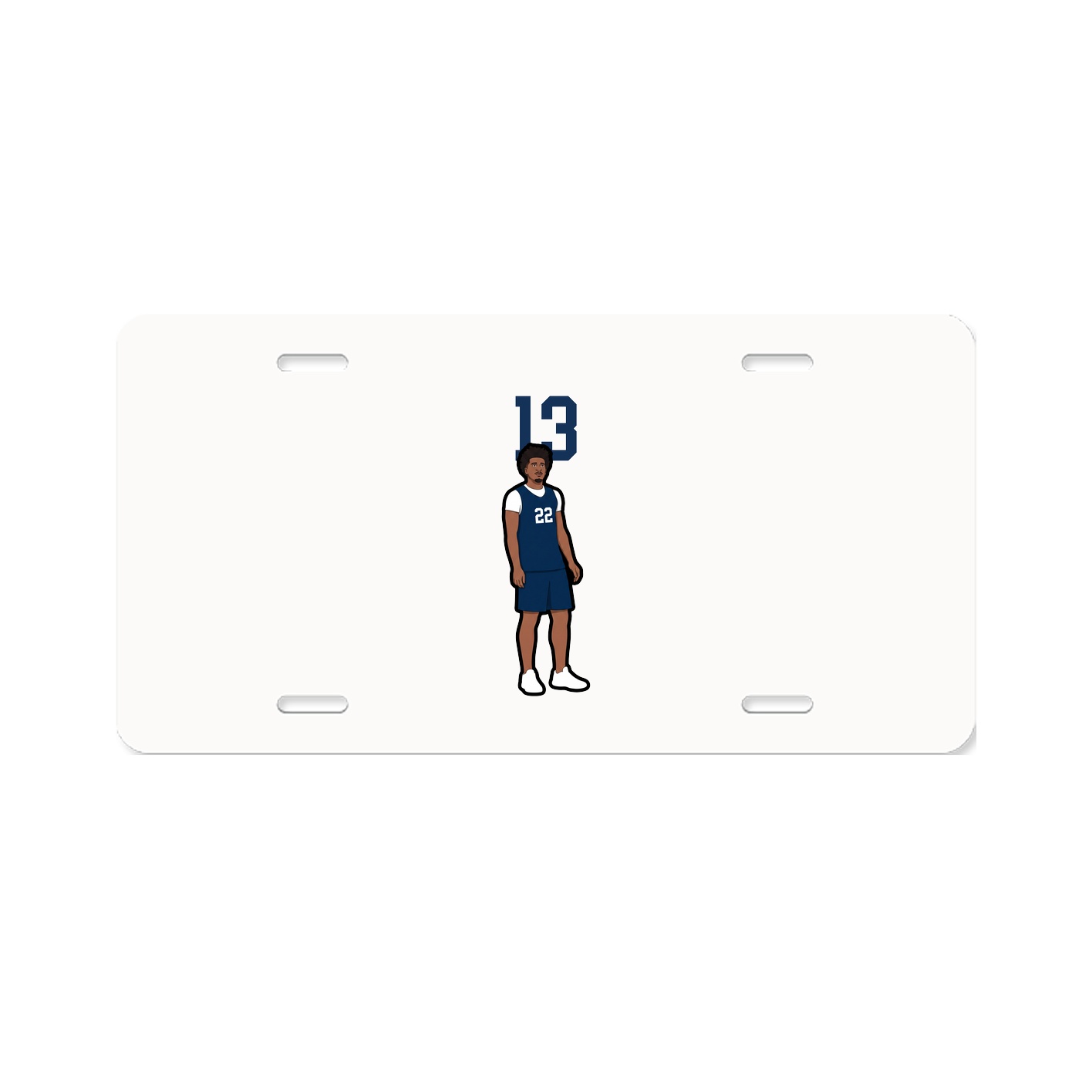 License Plate — Number Top in Classic