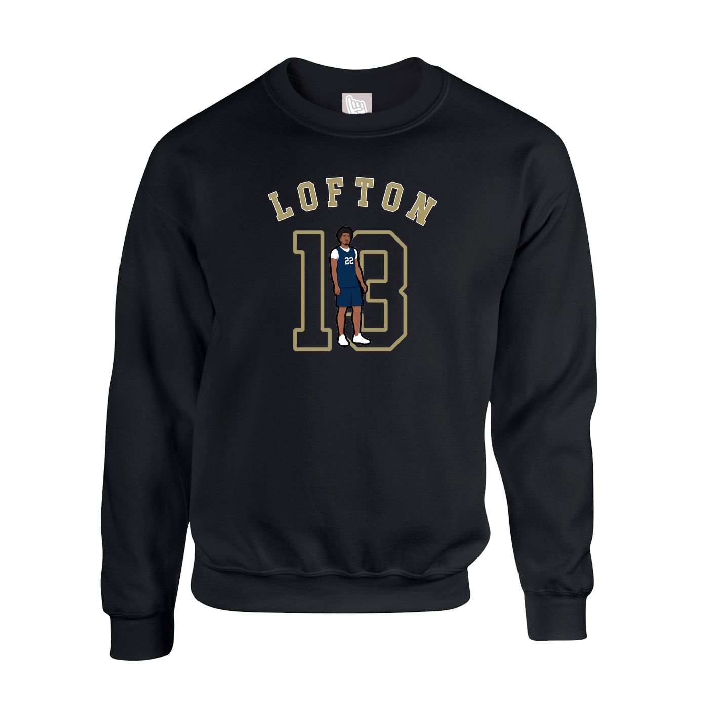 Fleece Crew — Shirsey Arch in Black