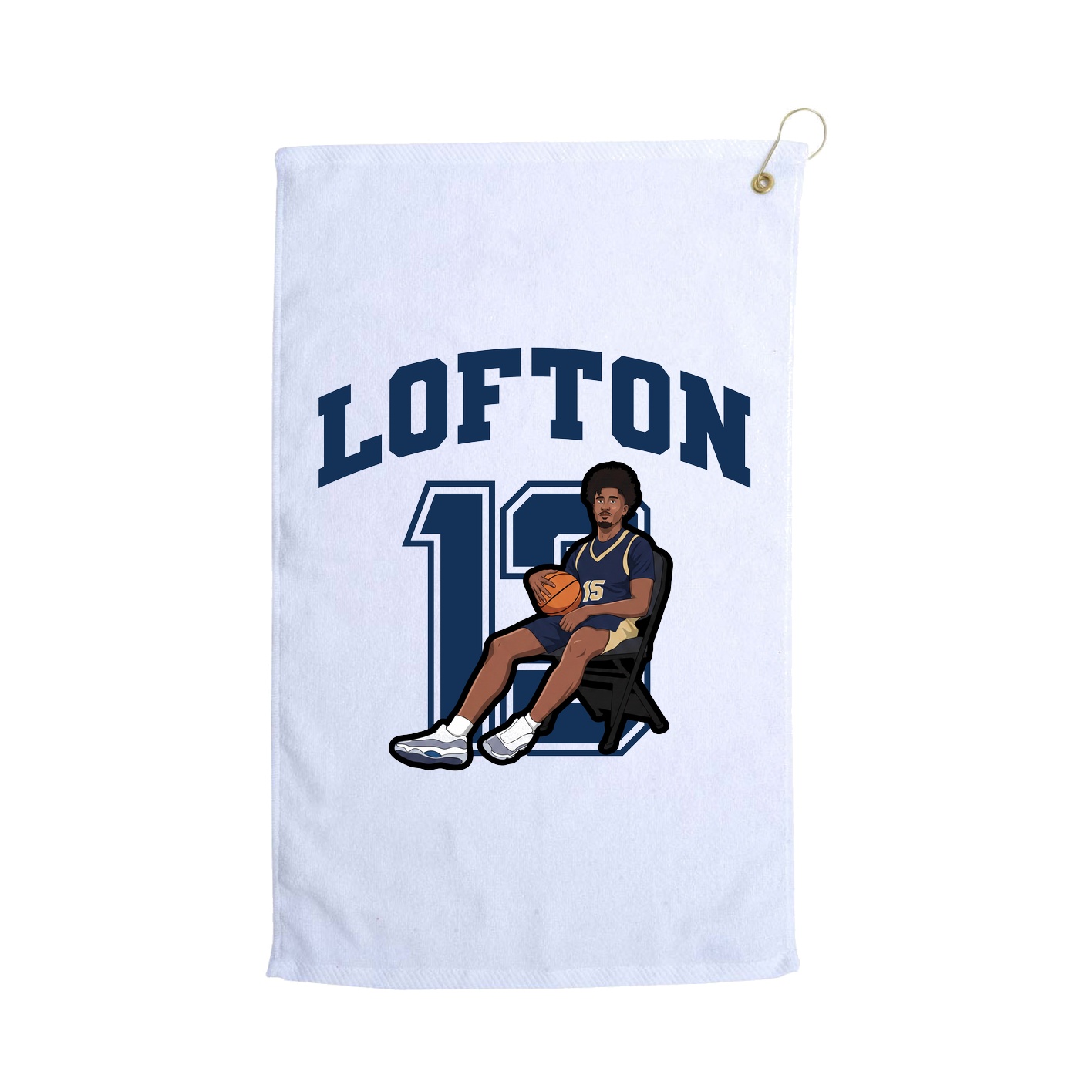 Golf Towel — Number in White