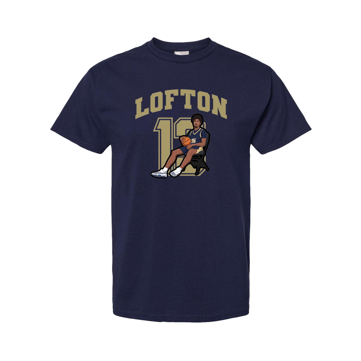 Youth Tee — Number in Navy