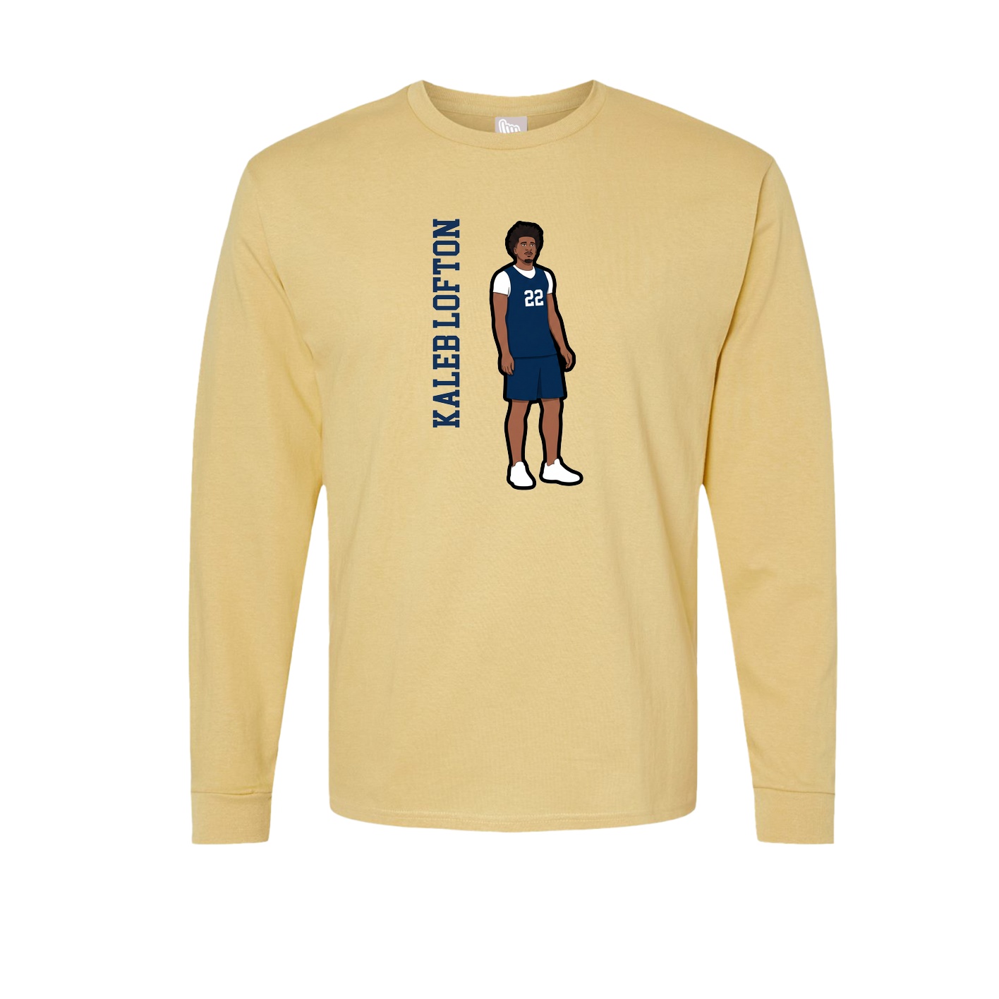 Long Sleeve Tee — Name Vertical in Vegas Gold