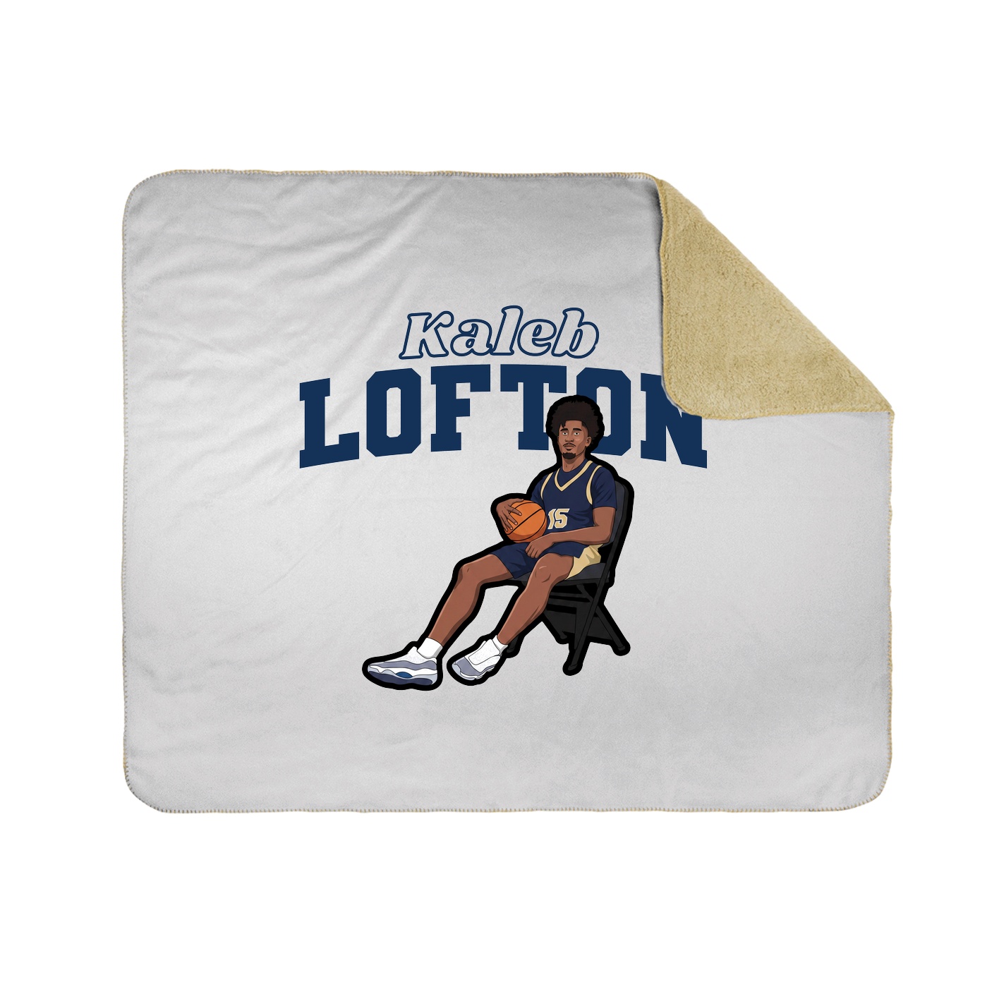 Throw Blanket — Name Arch in White