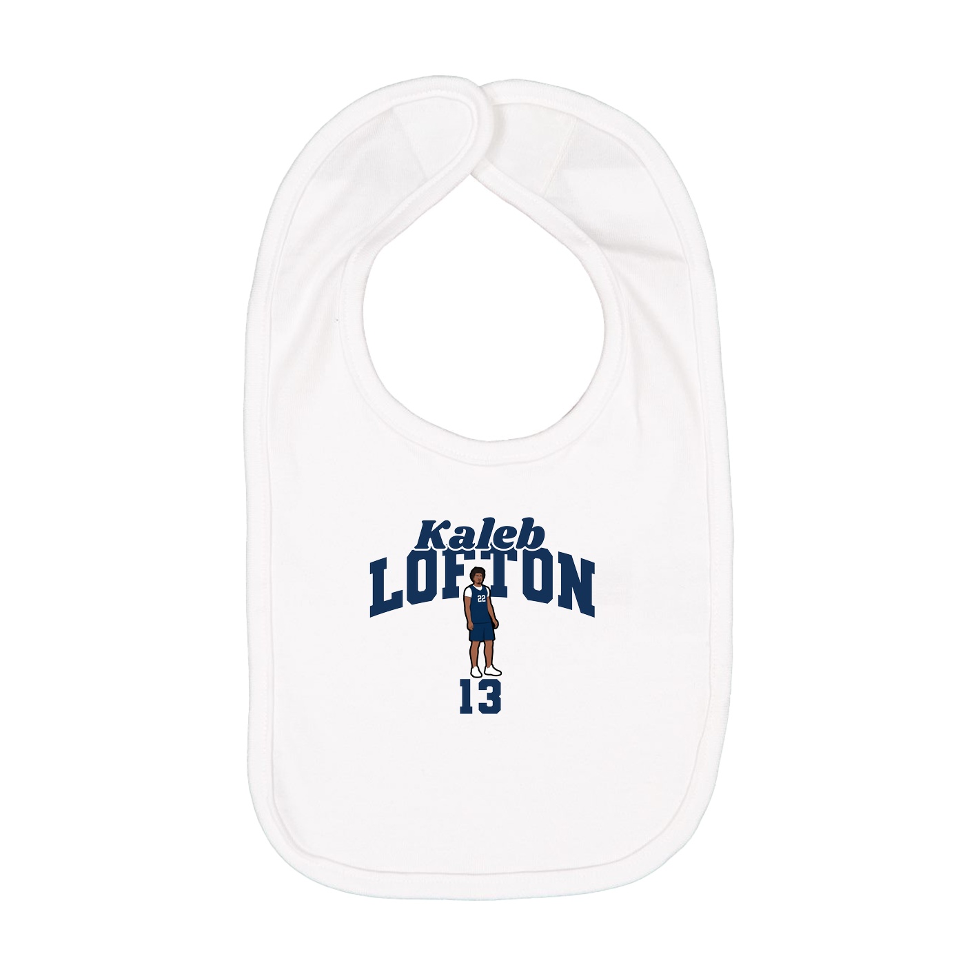 Infant Bib — Signature Arch in White