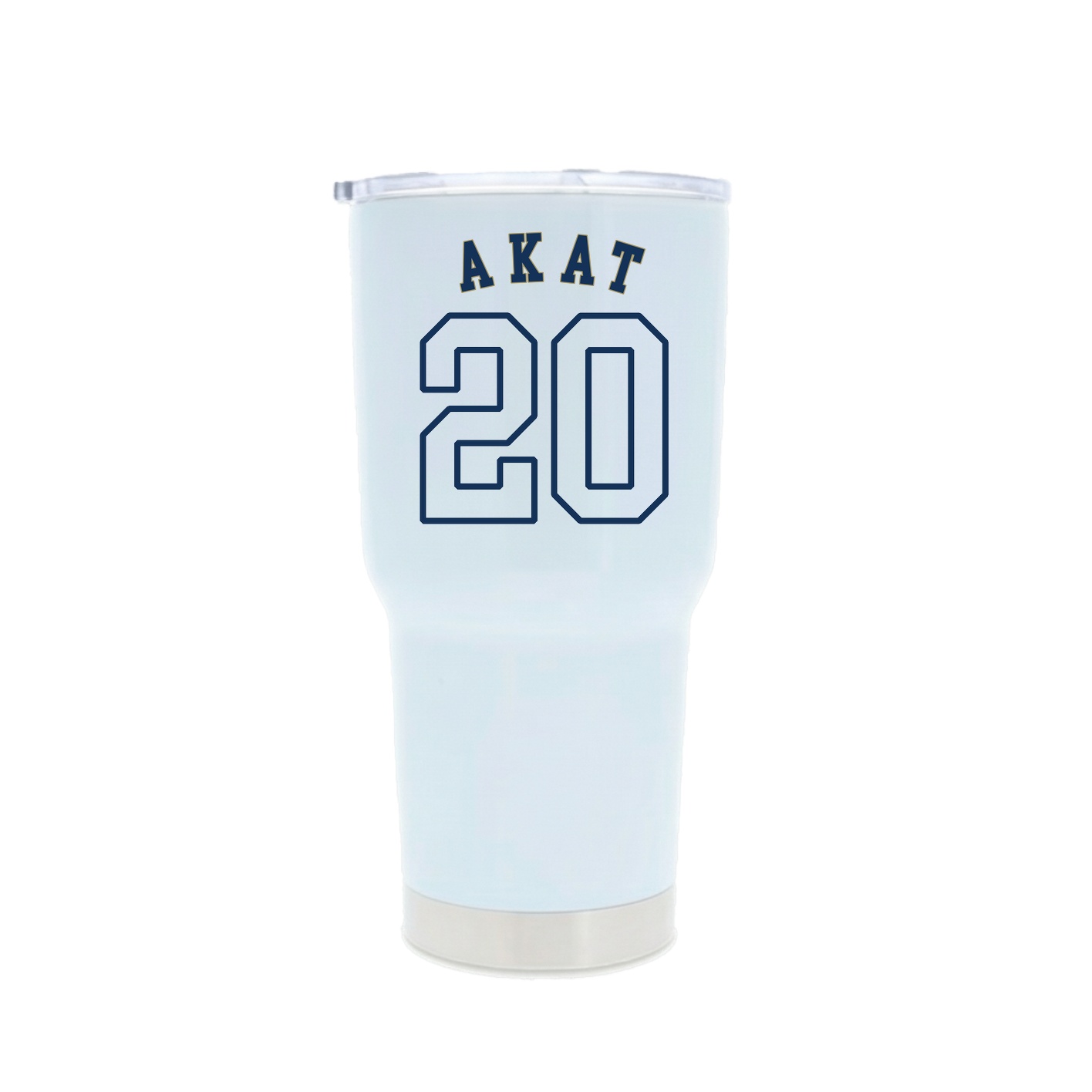 30oz Stainless Steel Tumbler — Shirsey Arch in White