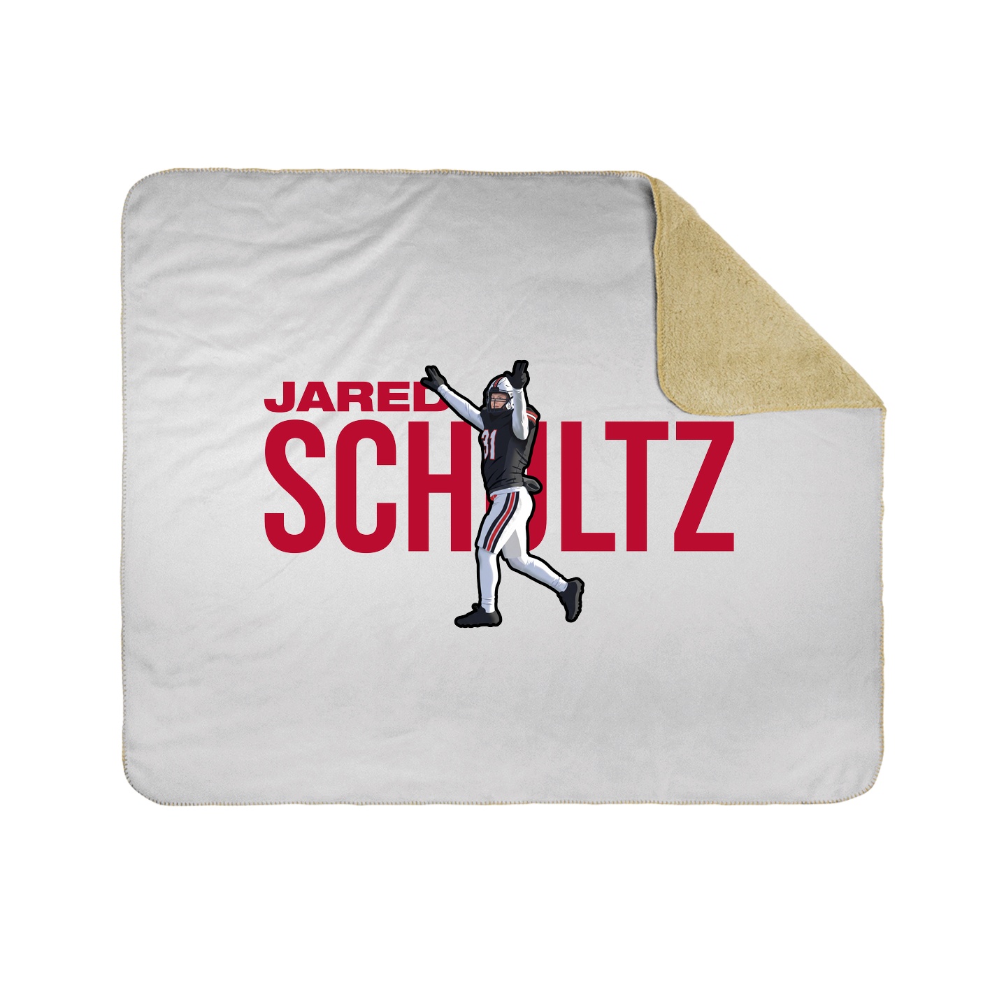 Throw Blanket — Player Name in White