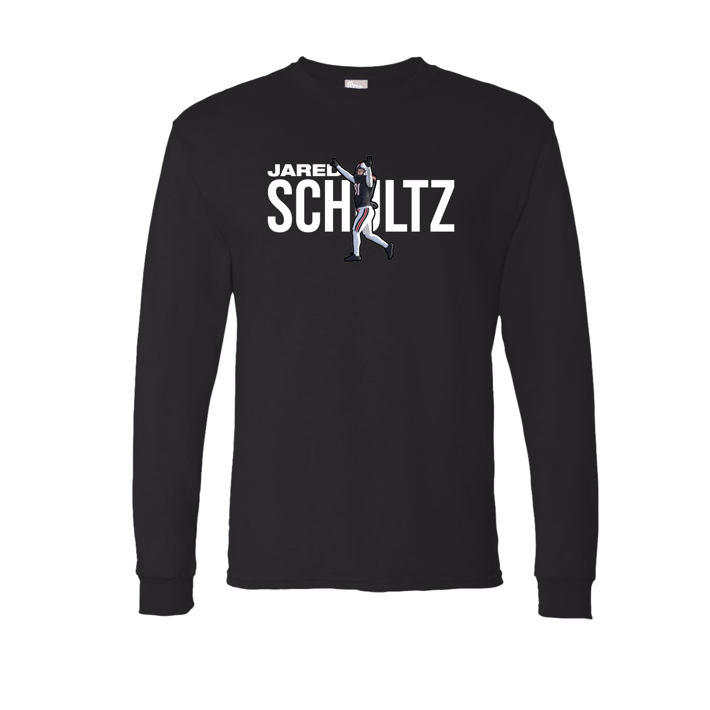 Long Sleeve Tee — Player Name in Black