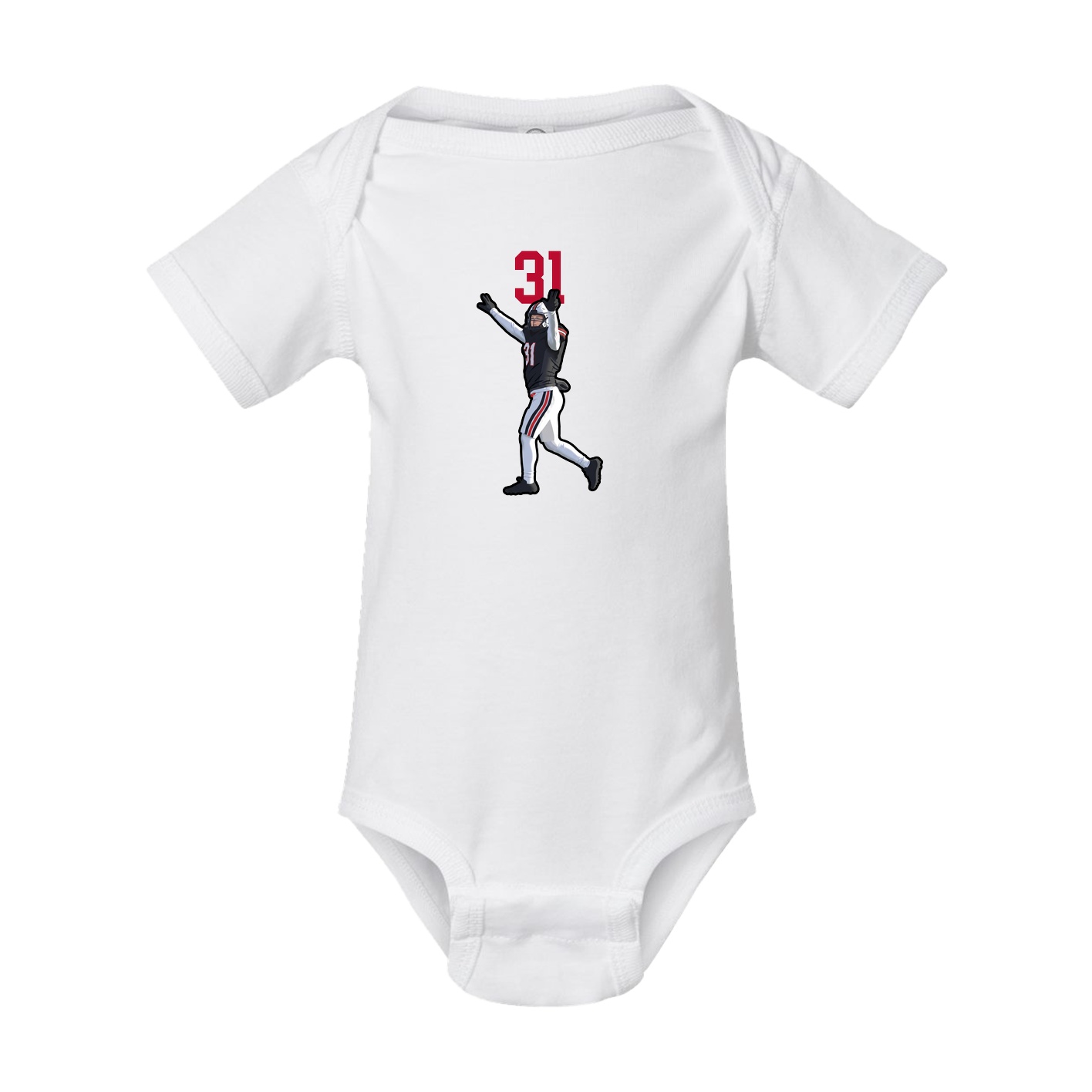 Baby Onesie — Number Top in White