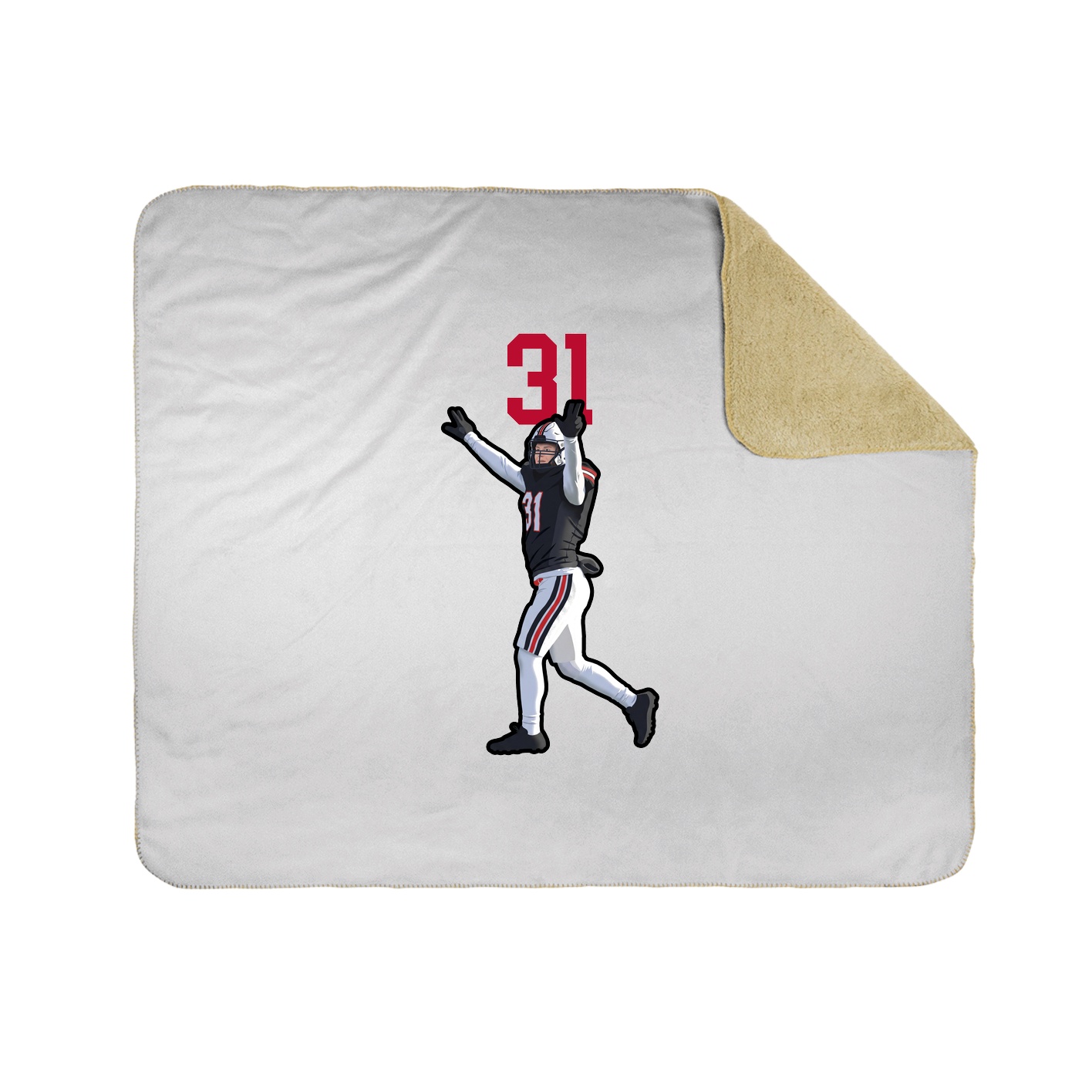 Throw Blanket — Number Top in White