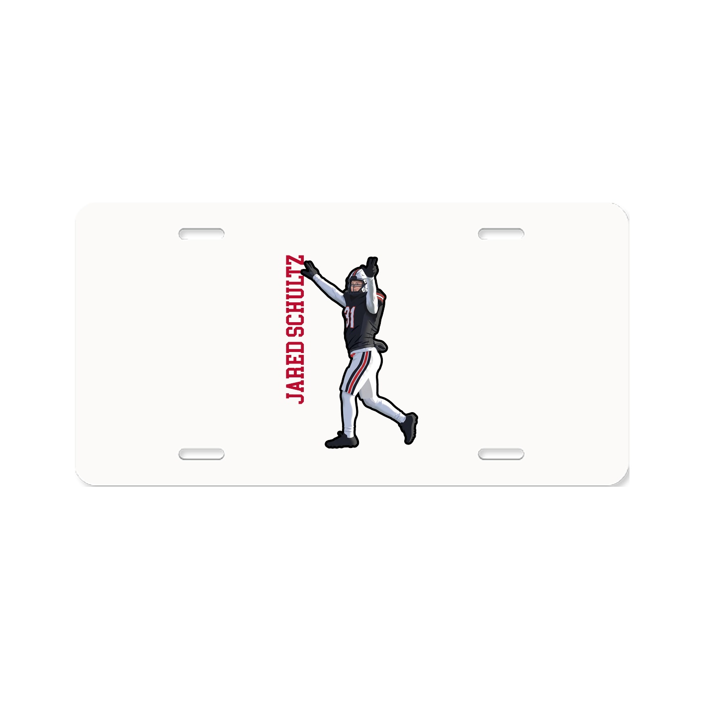 License Plate — Name Vertical in Classic