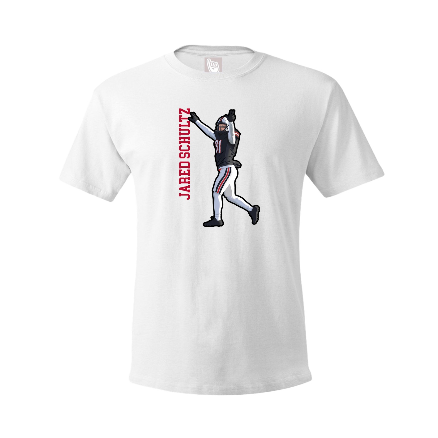 Tee — Name Vertical in White