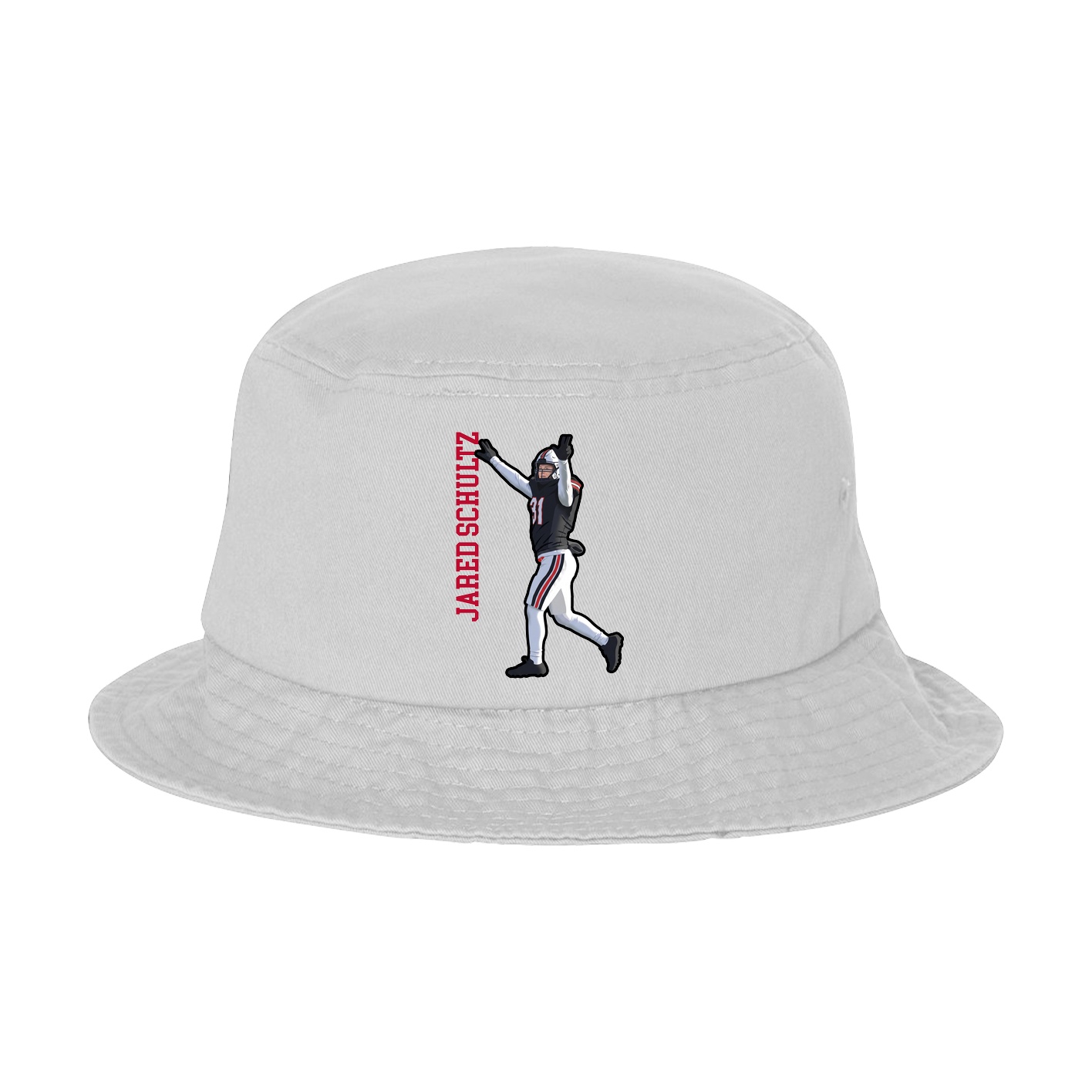Bucket Cap — Name Vertical in White