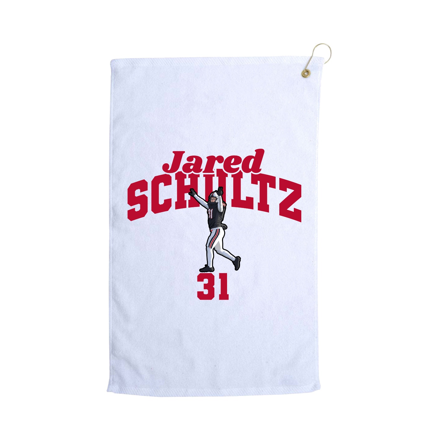 Golf Towel — Signature Arch in White